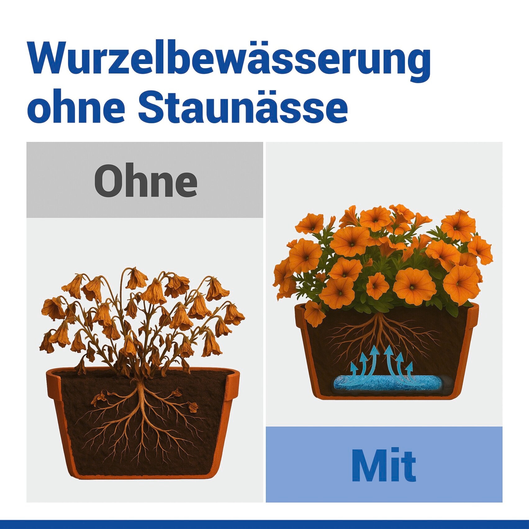 Maximex Bewässerungssystem »2 Wasserspeichermatten, 40x12 cm« (Set, 2 tlg.)  für automatische Pflanzenbewässerung, 5-Lagen-Technologie