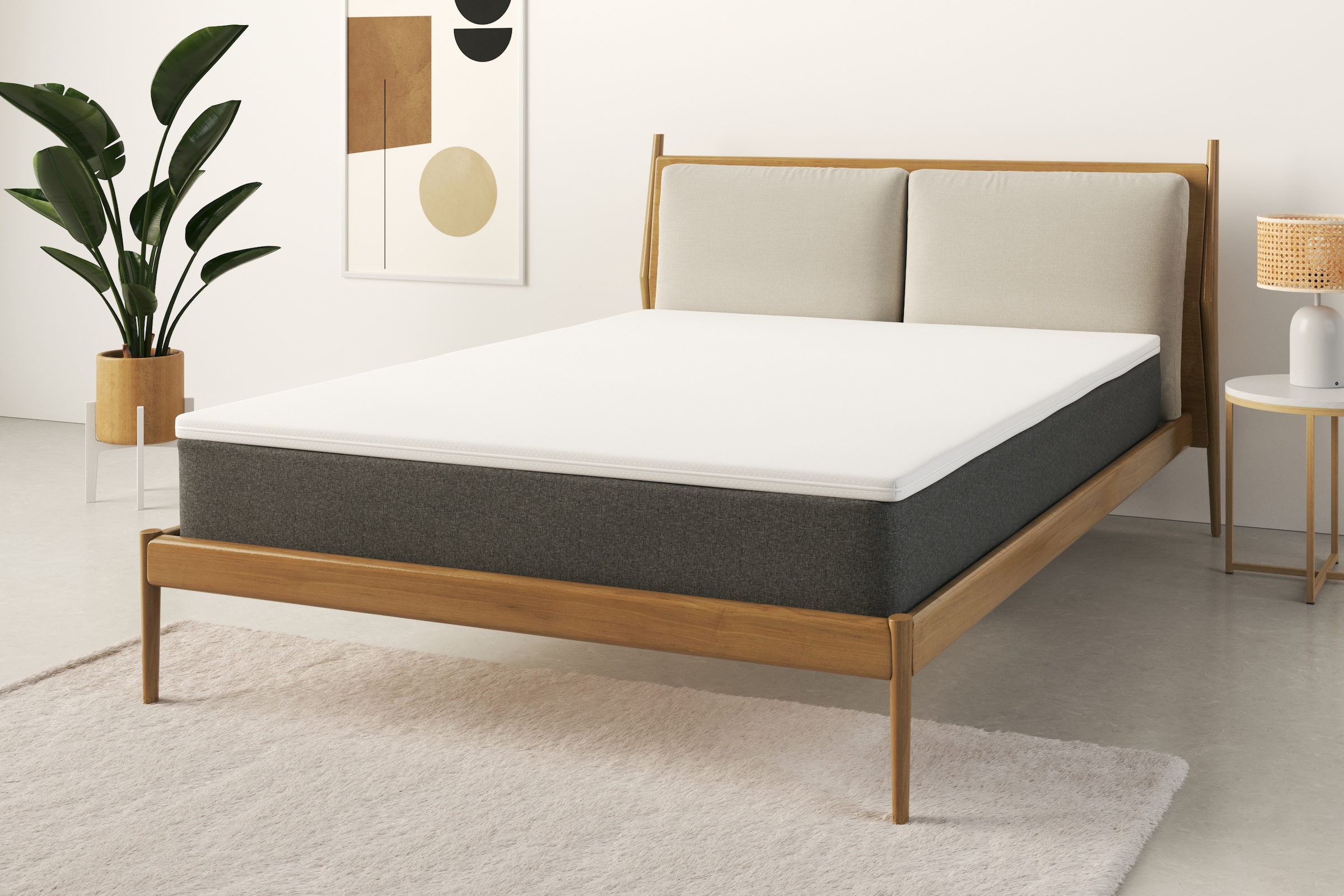 my home Topper »Queens für Matratzen & Boxspringbetten in 90x200 und weiteren Größen«, (1 St.), Visco-Topper mit feuchtigkeitsregulierendem TENCEL™ Lyocell-Bezug