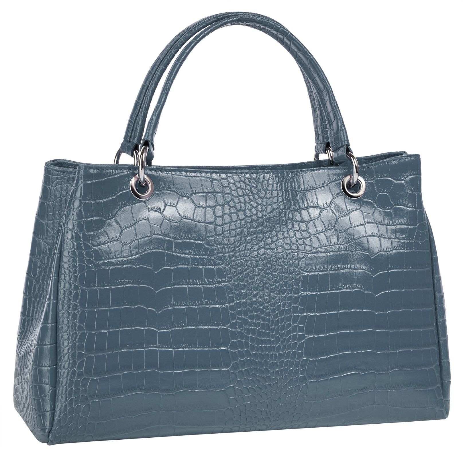 Cluty Henkeltasche, echt Leder, Made in Italy