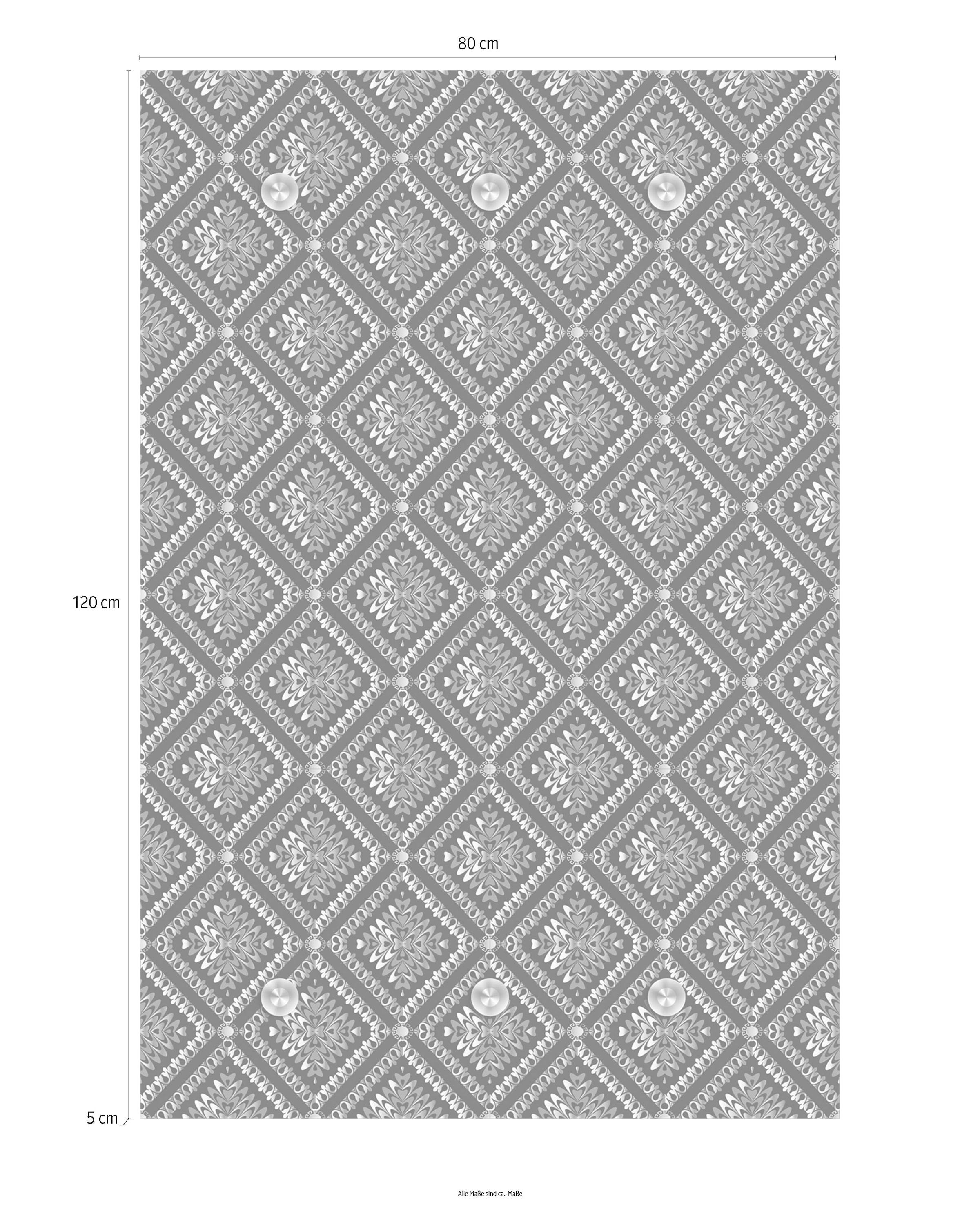 queence Garderobenleiste »Muster«, mit 6 Haken, 80 x 120 cm