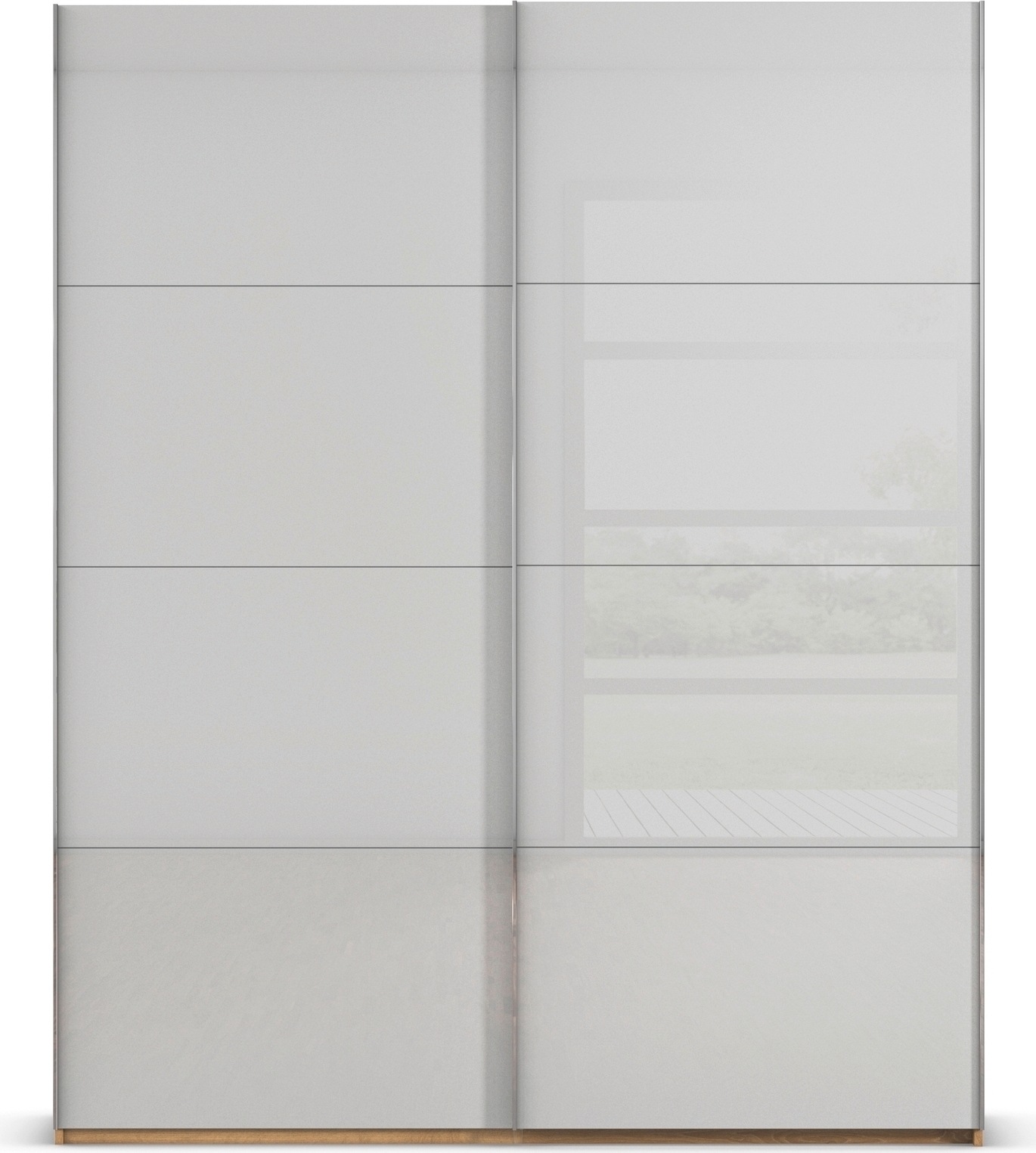 rauch Schwebetürenschrank »Kleiderschrank Schrank Garderobe Schlafzimmerschrank SCALE-FYRA«, edle viergeteilte Türen mit Glas-Front viele Farben MADE IN GERMANY