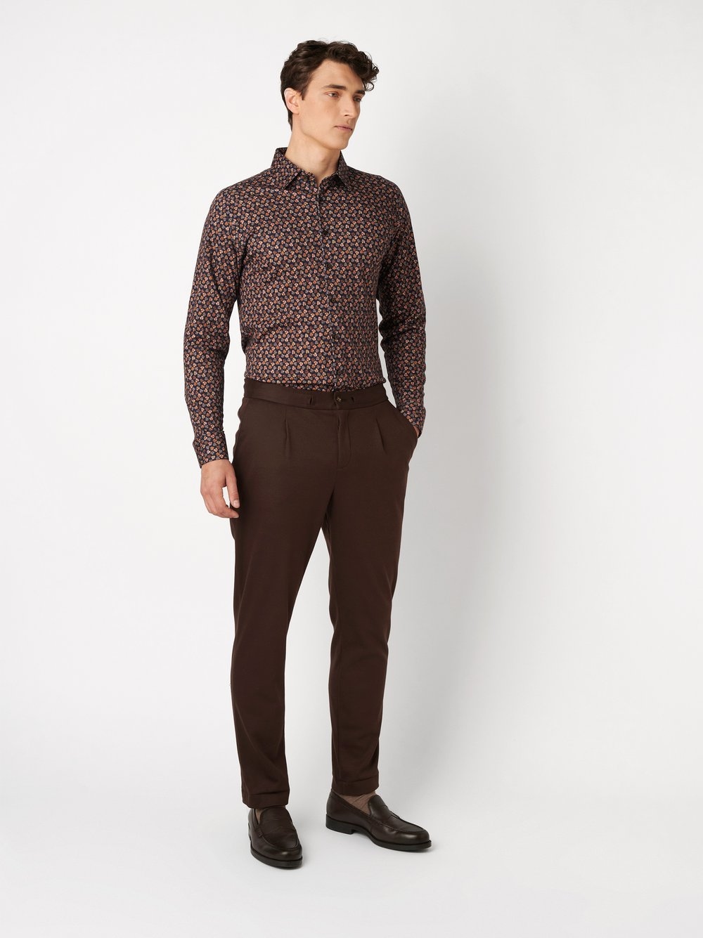 DESOTO Langarmhemd »Jersey Casual Kent«
