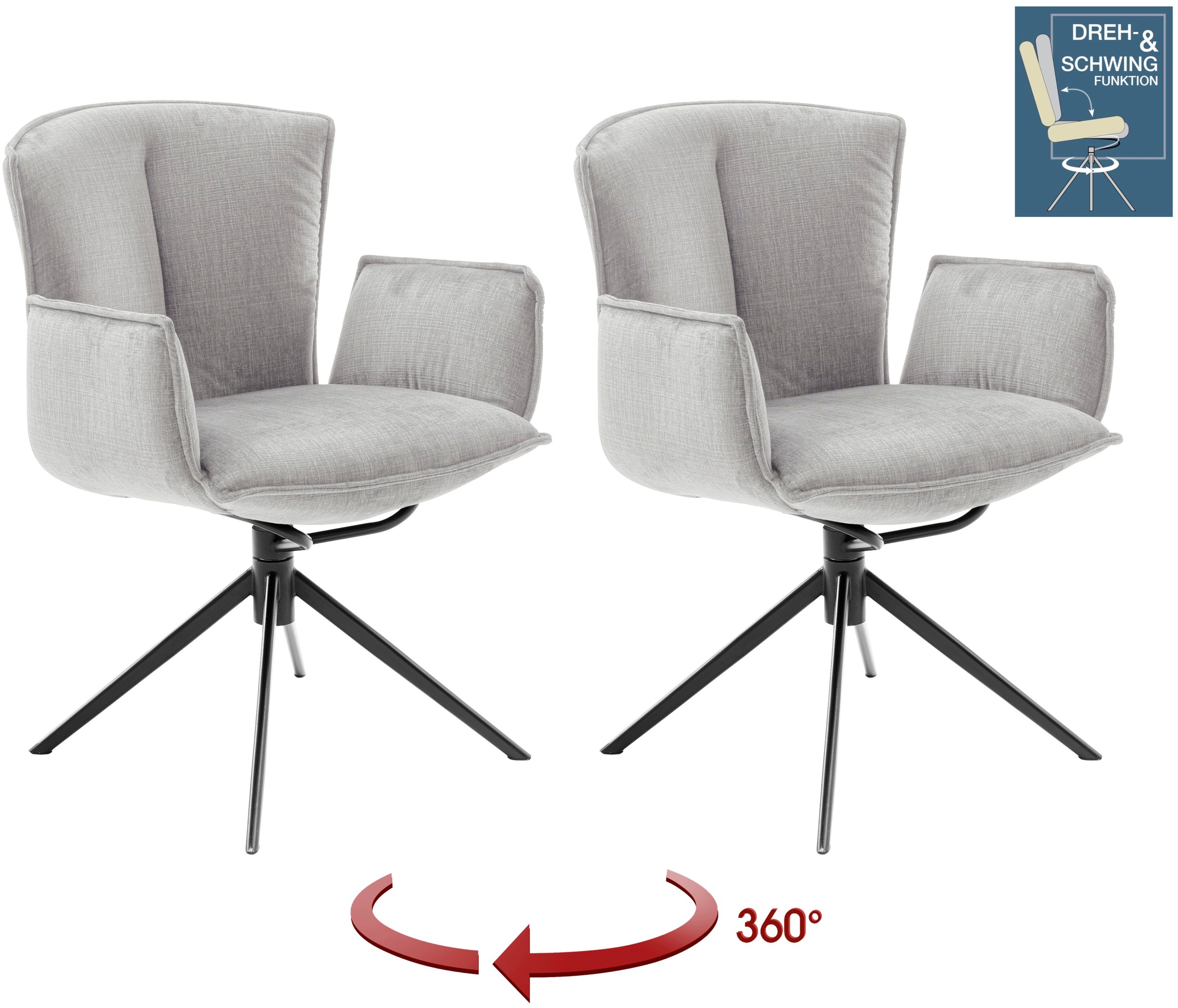 MCA furniture 4-Fußstuhl »NALON Esszimmerstuhl (2er Set) - Stuhl«, (Set), 2 günstig online kaufen