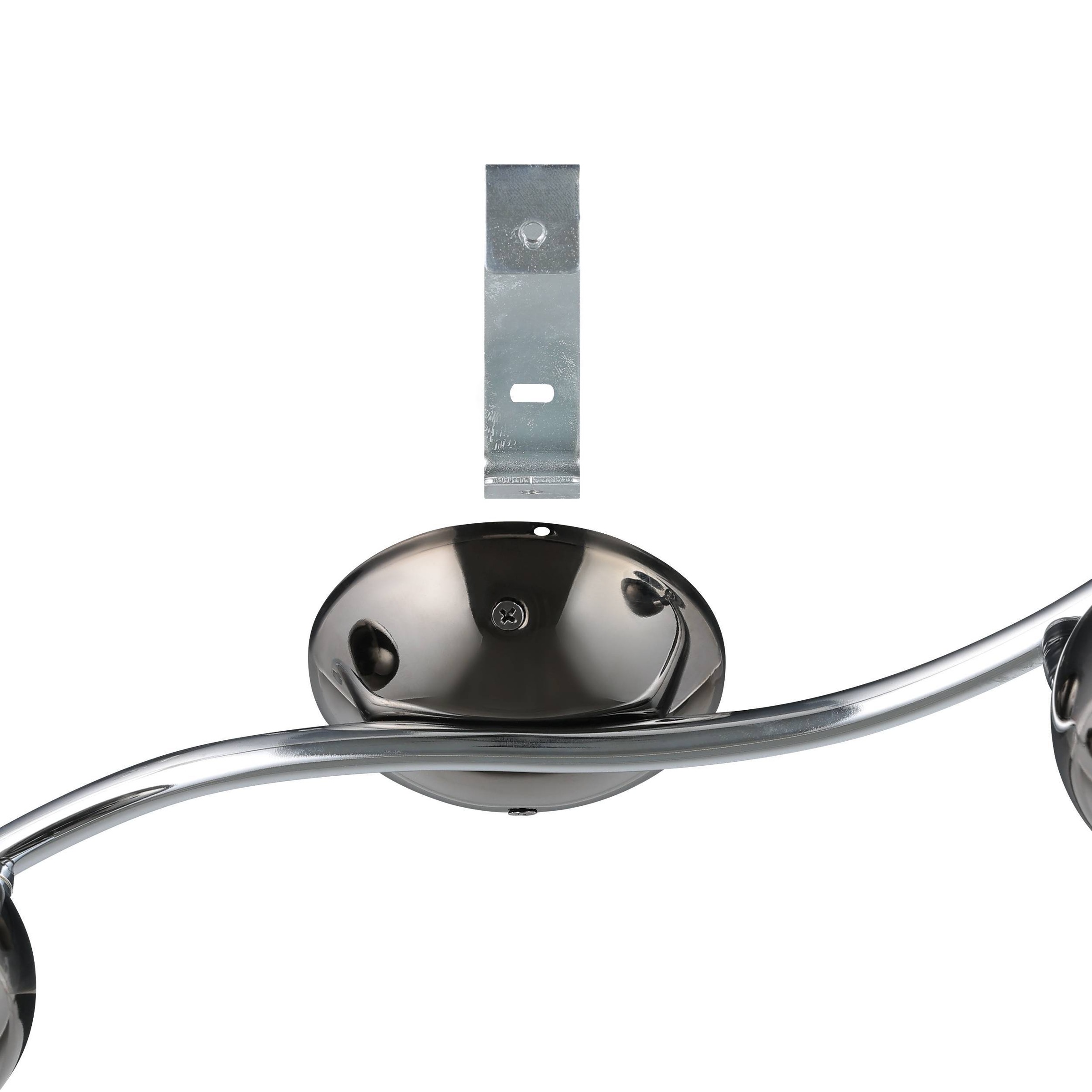 EGLO Deckenleuchte »Bimeda Deckenlampe, Flurlampe, Deckenstrahler aus Metall, GU10, Lampe« GU10 1 Stk. Warmweiß Spot - L36,5 x B10 cm - nickel-nero, chrom - 2X2,8W inkl.