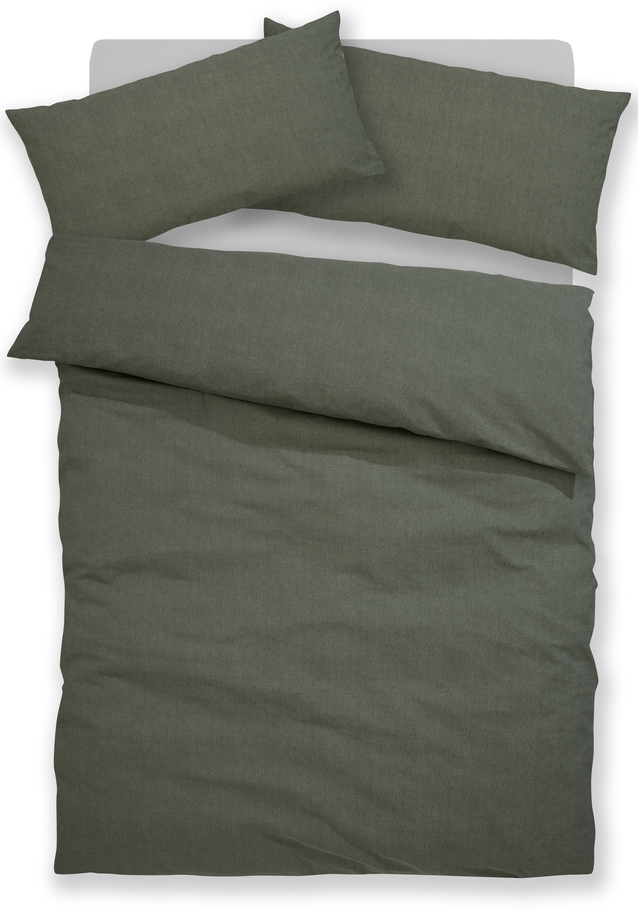 Home affaire Bettwäsche »Melli, in den Qualitäten Linon und Biber, atmungsaktiv, aus 100% Baumwolle, unterstützt Cotton made in Africa, Bett- und Kopfkissenbezug mit Knopfverschluss