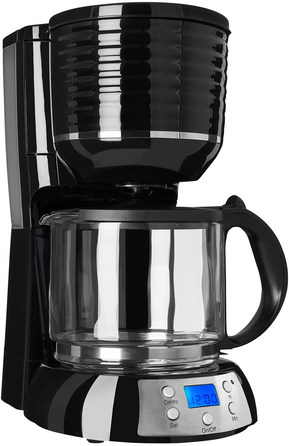 GUTFELS Filterkaffeemaschine »COFFEE 3300 C« 1, 5 l Kaffeekanne Papierfilter 1x4 1, 50 L Glaskanne, 1080 Watt Schwarz
