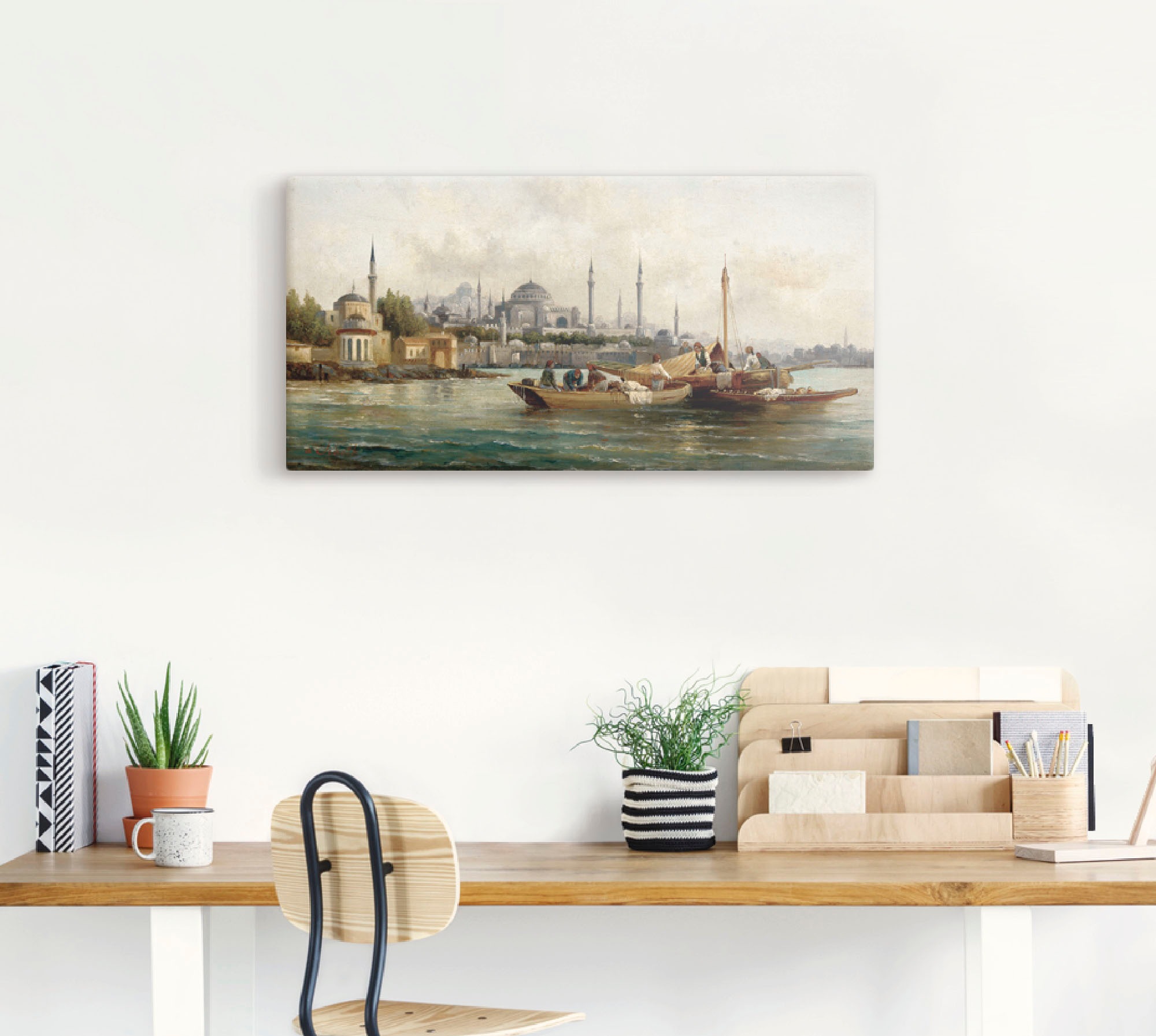 Artland Wandbild »Handelsschiffe vor Hagia Sophia«, Boote & Schiffe, (1 St.), als Leinwandbild, Poster, Wandaufkleber in verschied. Größen
