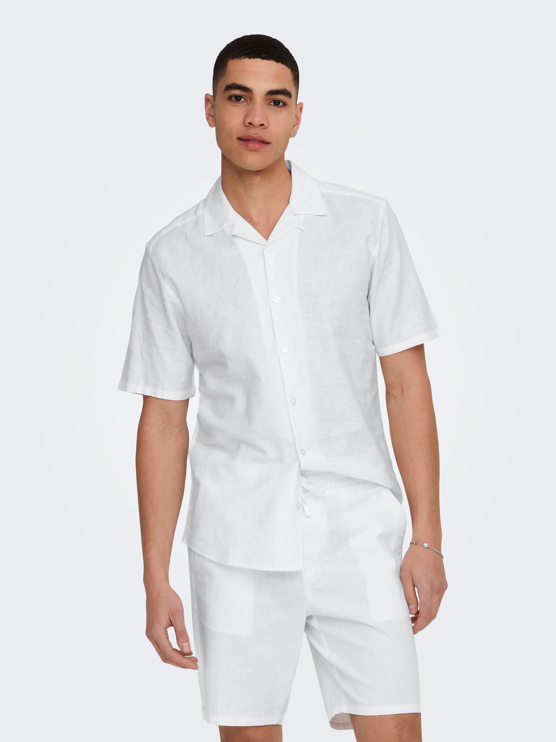 ONLY & SONS Kurzarmhemd »ONSCAIDEN SS SOLID RESORT LINEN NOOS«