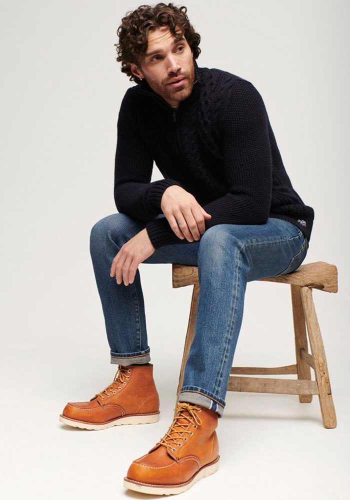 Superdry Strickpullover »Jacob Cable Knit Half Zip«