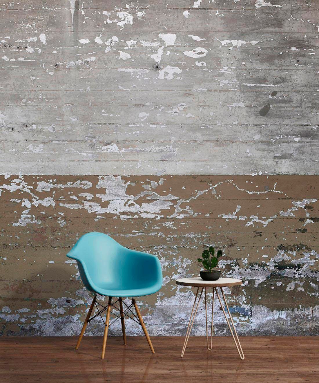 living walls Fototapete »Beton Vintage« glatt Fototapete Betonwand Grau Beige 3,50 m x 2,55 m  Tapete
