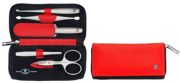 Zwilling Maniküre-Etui »TWINOX ASIAN COMPETENCE REIßVERSCHLUSS-ETUI ROT«, (5 tlg.) kaufen