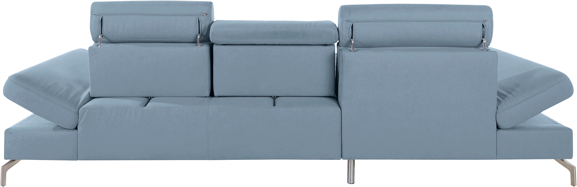 sit&more Ecksofa »Brisbane L-Form«, Fußhöhe 15 cm, inklusive Sitztiefen-, Armteil- und Kopfteilverstellung