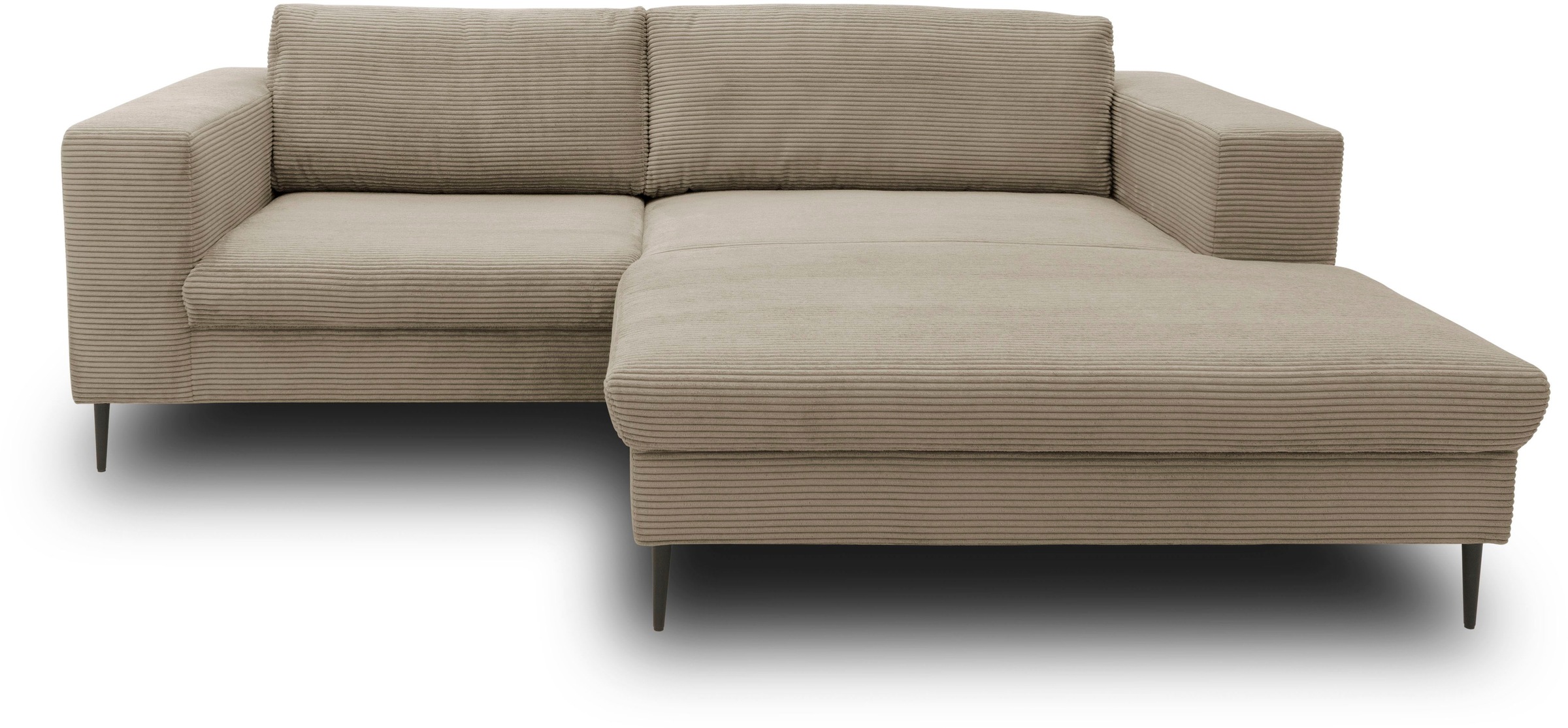 DOMO collection Ecksofa »Modica kompakt und elegant, Breite 244, L-Form«, moderne Optik mit extrabreiter Recamiere, auch in Cord