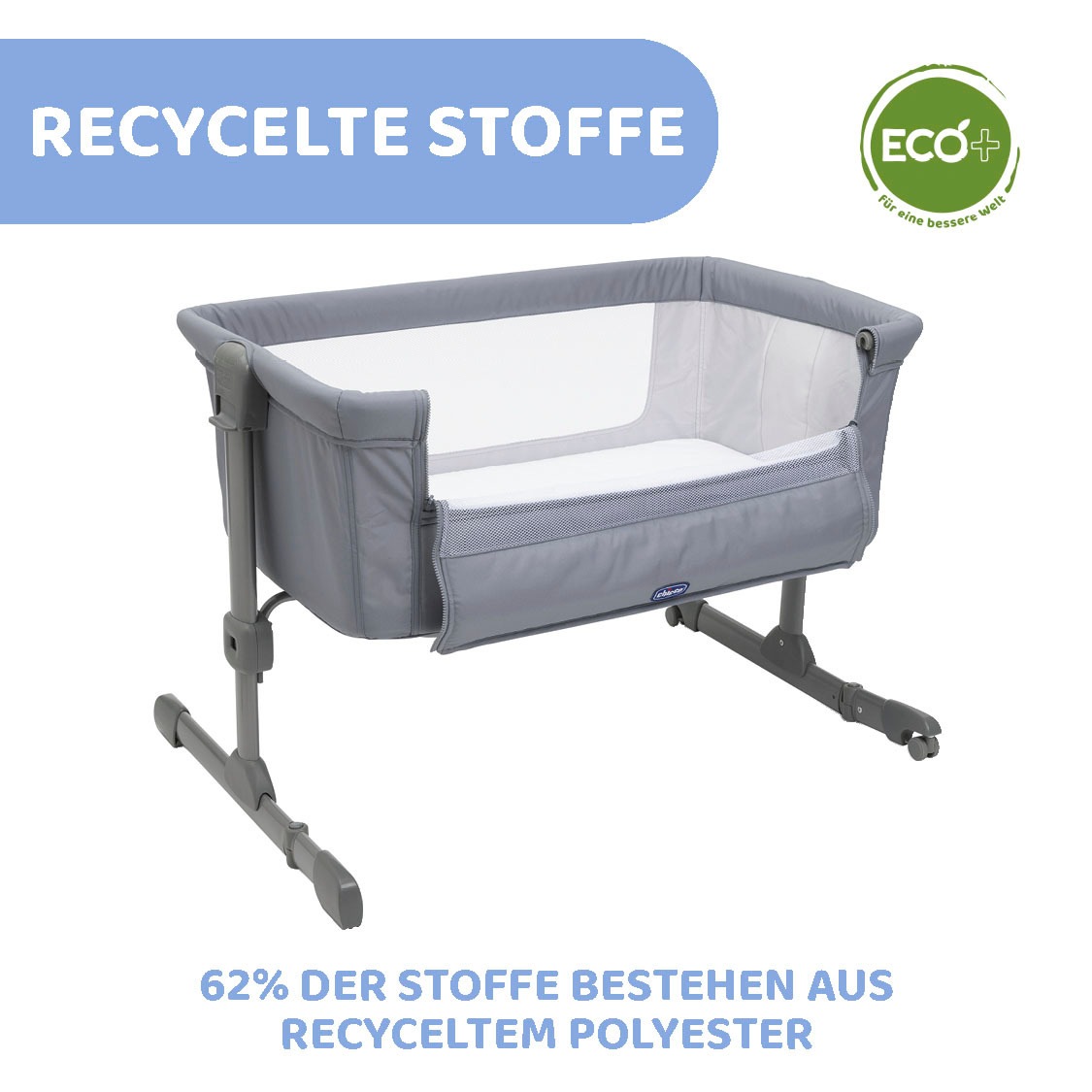 Chicco Beistellbett »next2me essential, stone«, Bezug teilweise aus recycel günstig online kaufen