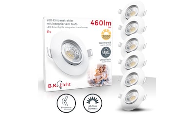 LED Einbauleuchte, Einbauspots, schwenkbar, IP23, ultra-flach, Deckenspots, warmweiß,...