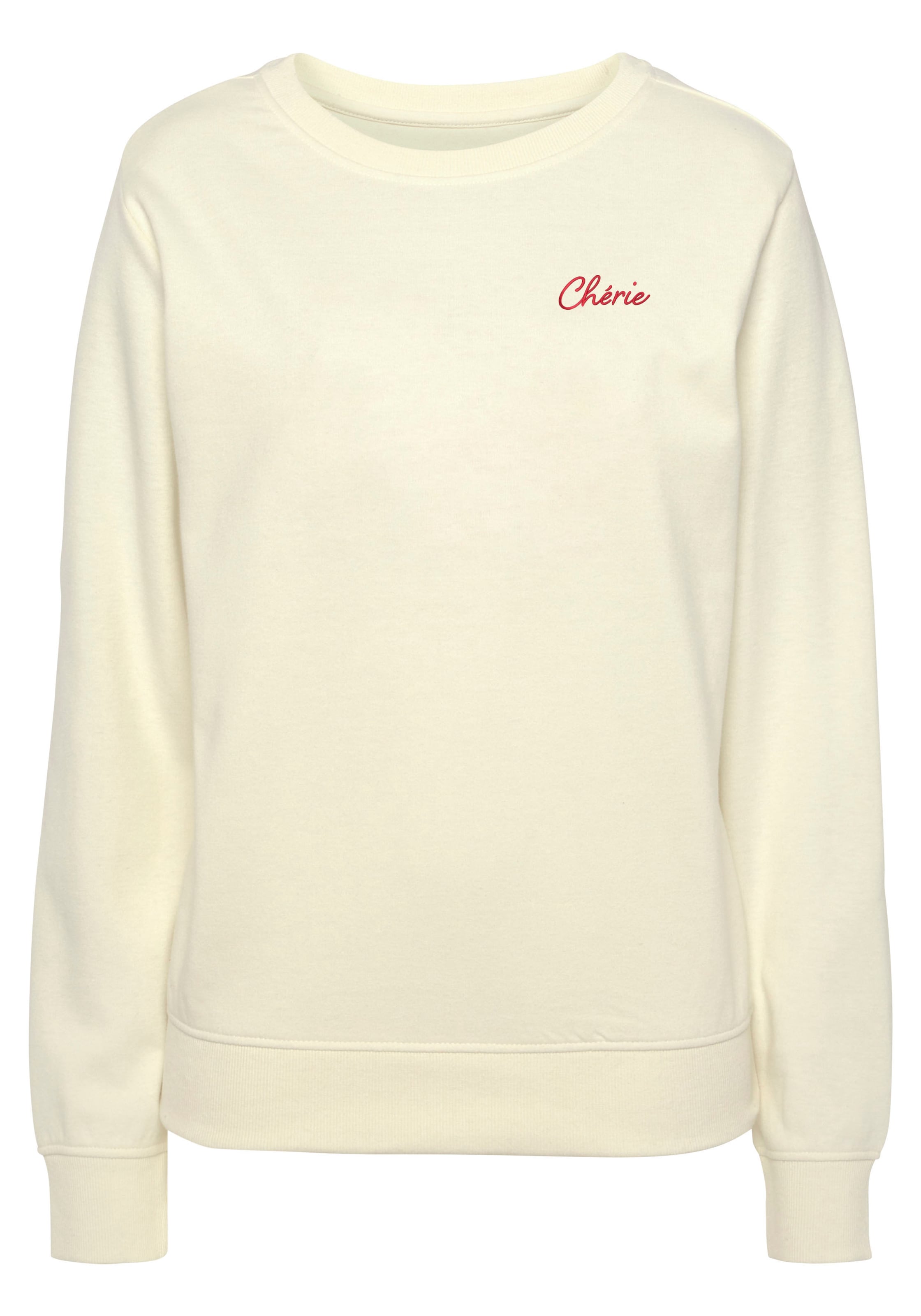 Vivance Sweatshirt, (1 tlg.), Sweatshirt mit Frontprint, Loungeanzug