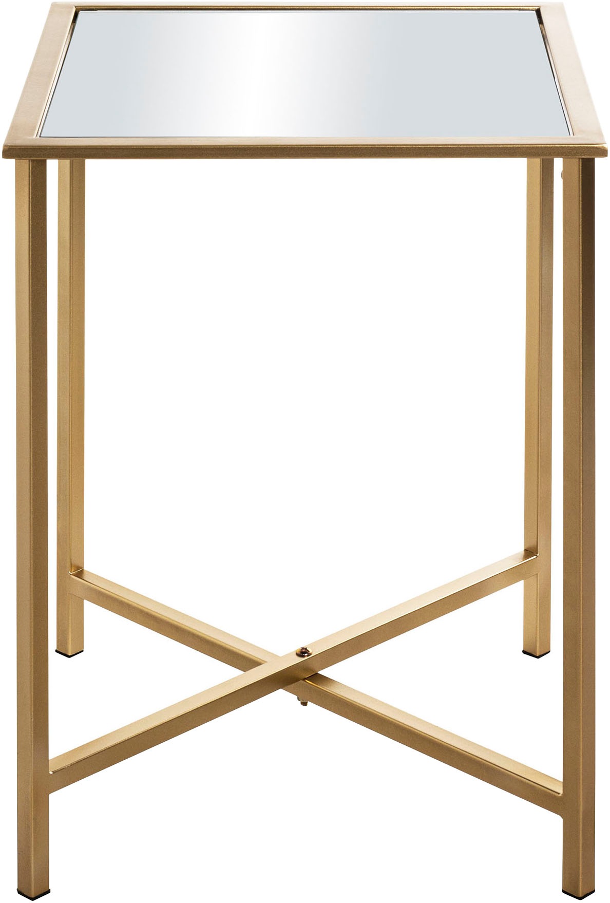 HAKU Beistelltisch »Sofatisch, Wohnzimmertisch« 1 Stk. tlg. quadratisch - aus Metall Gold B/T/H 39/39/53 cm