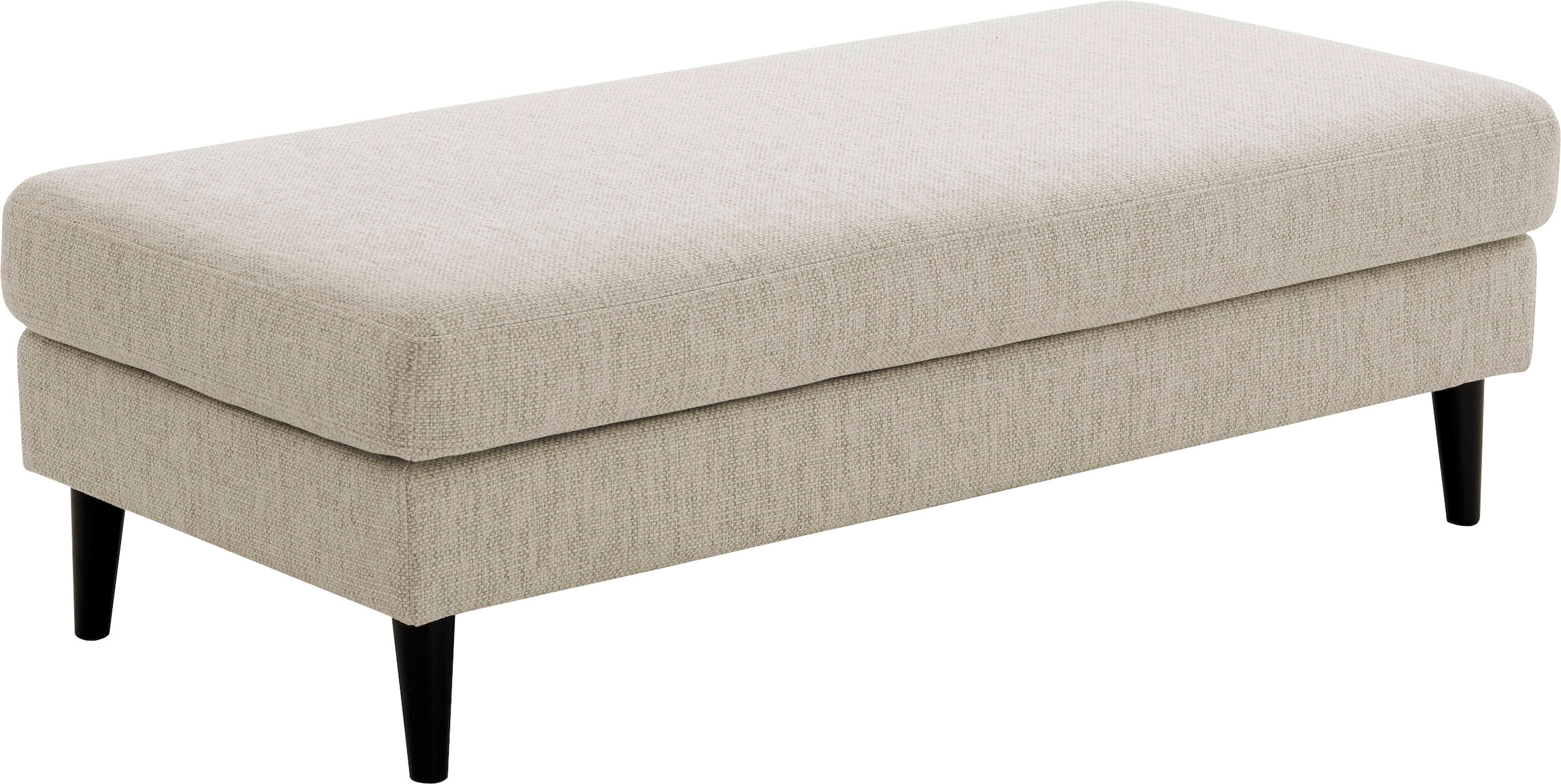 ATLANTIC home collection Hocker "Rekvik", XXL-Hocker, mit Massivholzfüßen, günstig online kaufen