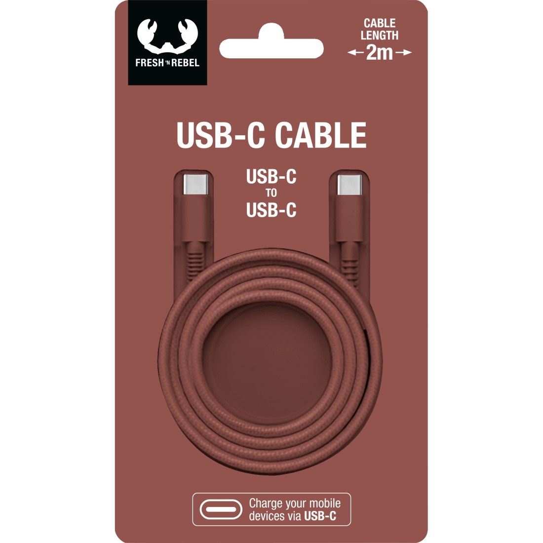 Fresh´n Rebel Smartphone-Kabel »USB-C - USB-C Kabel "Fabriq", 2m«, USB Typ C-USB Typ C, 200 cm