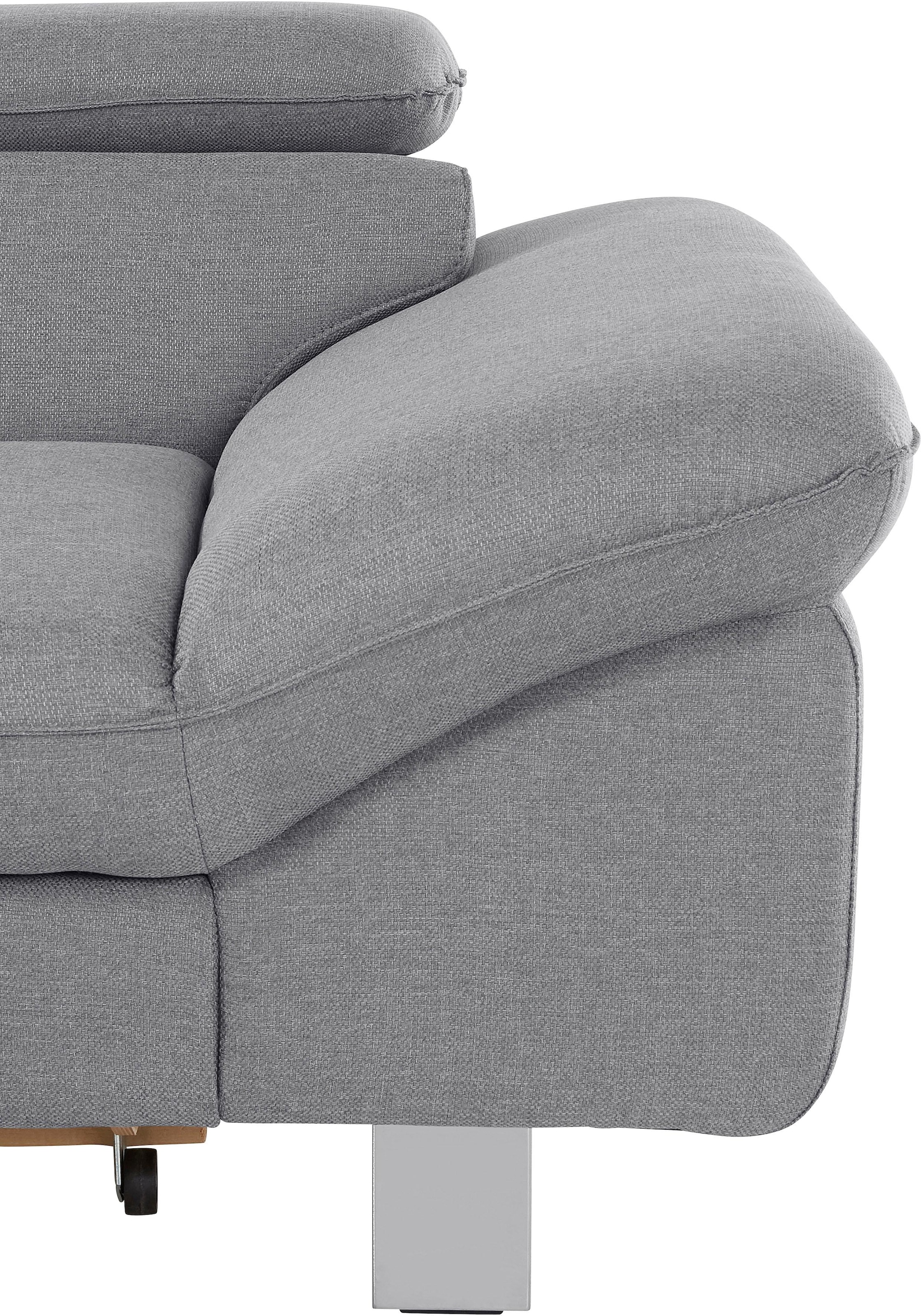 COTTA Ecksofa »Driver L-Form«, mit Kopfteilverstellung, wahlweise mit Bettfunktion & Bettkasten