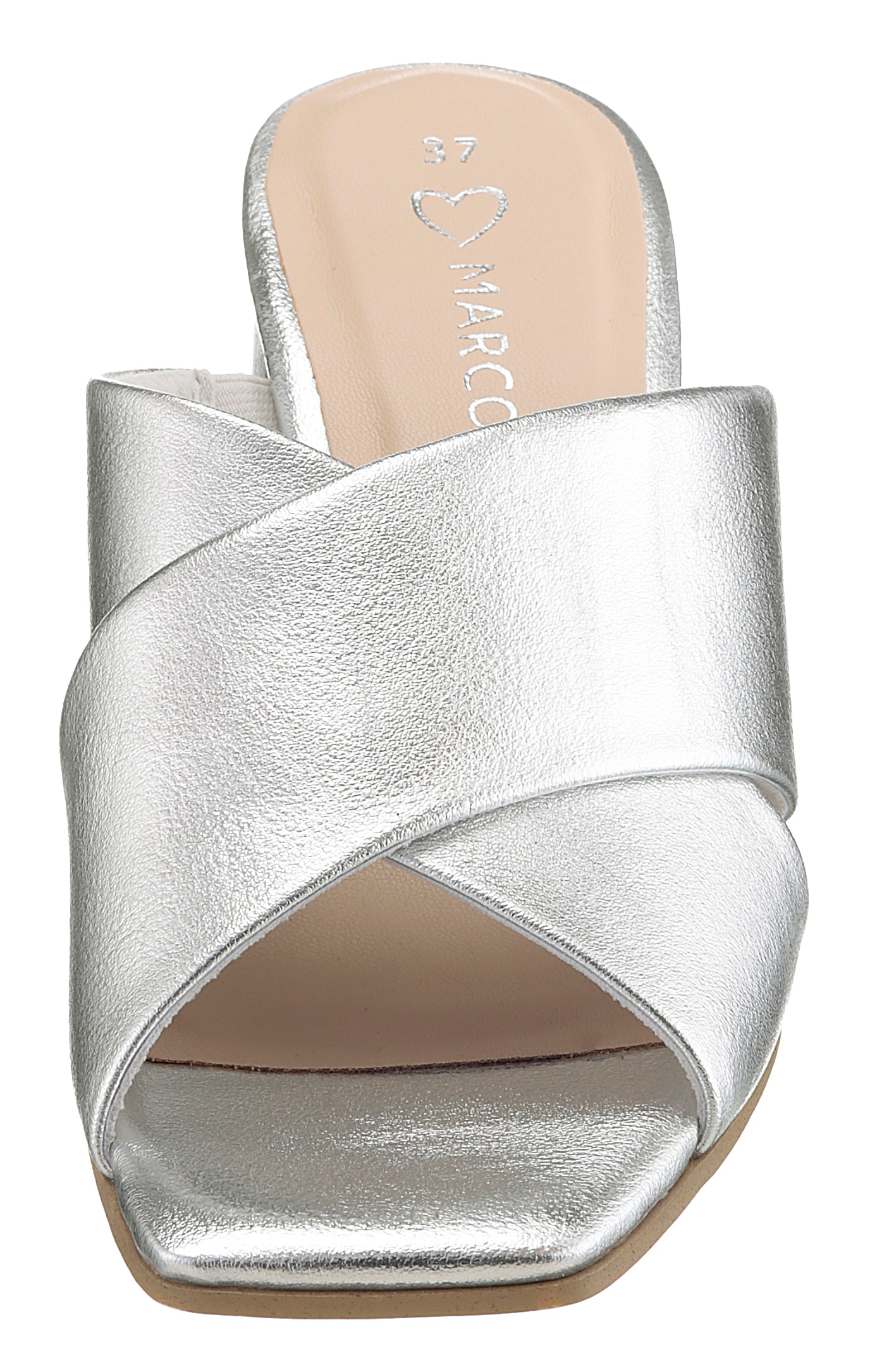 MARCO TOZZI Pantolette, Blockabsatz, Sommerschuh, Schlappen mit gekreuzter Bandage