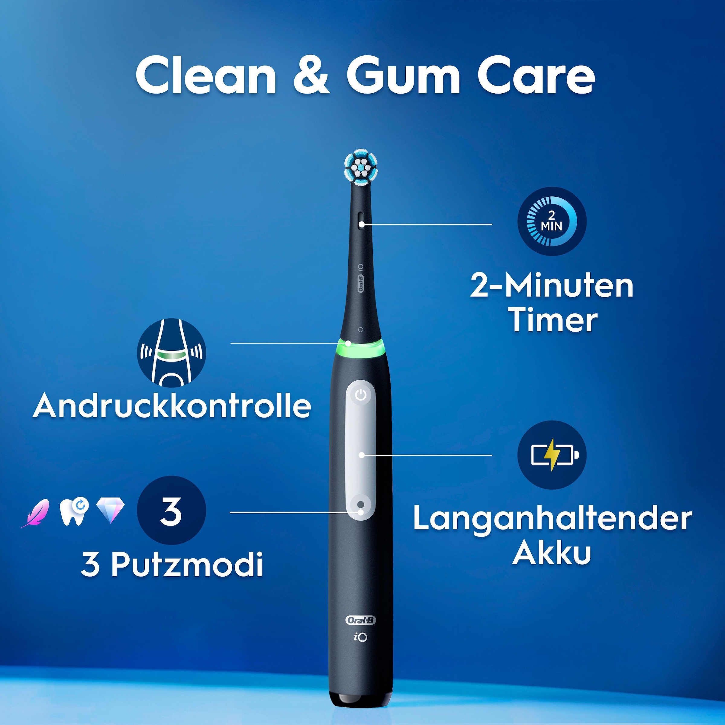 Oral-B »iO Series 3 Doppelpack« 2 Stk. Aufsteckbürsten Magnet-Technologie