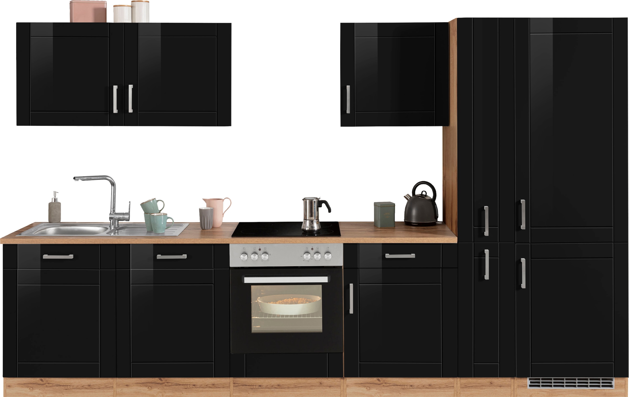 KOCHSTATION Küchenzeile »KS-Tinnum« ohne E-Geräte, Breite 330 cm