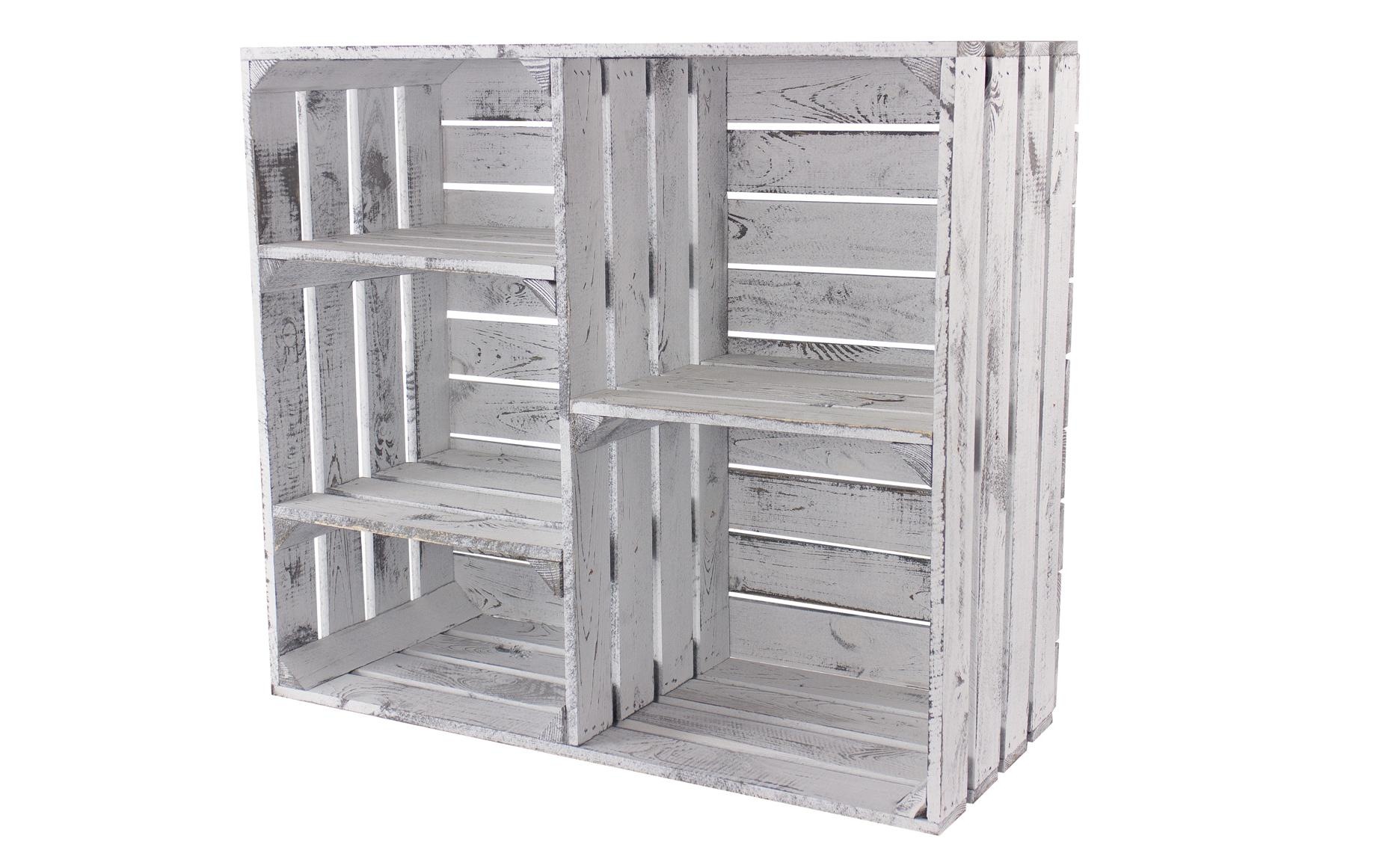 Holz Zollhaus Regal »Vintage Shabby, Weiss, 77 x 68 cm«