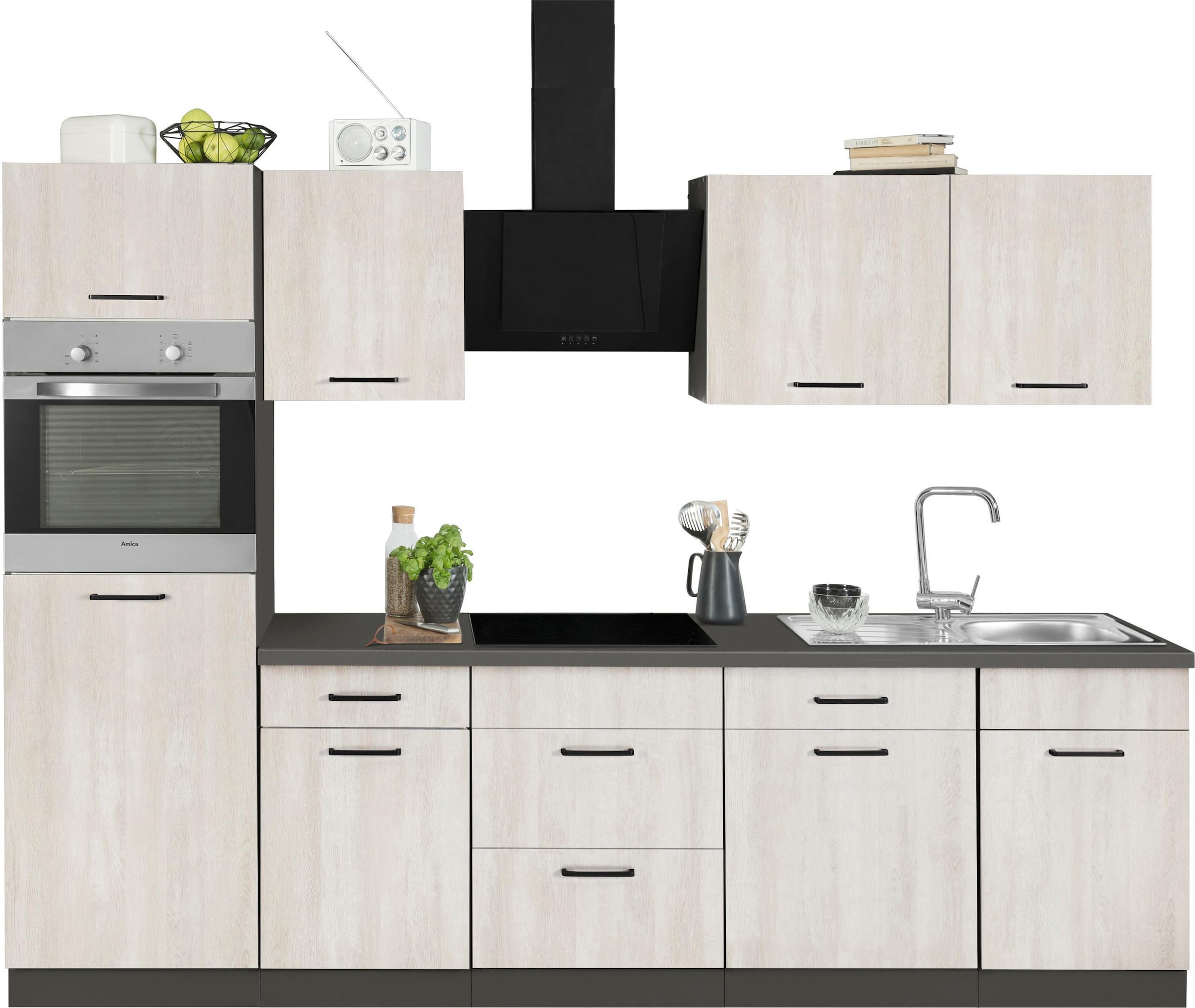 wiho Küchen Küchenzeile 280 auf cm bestellen mit E-Geräten, Raten Breite »Esbo«