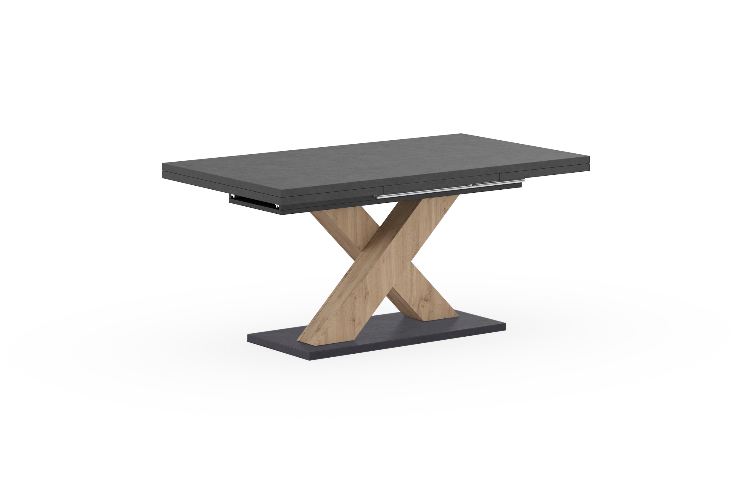 Mäusbacher Esstisch »Komfort Tisch«, Mäusbacher Esstisch mit X Gestell und Bodenplatte. Breite 160-260