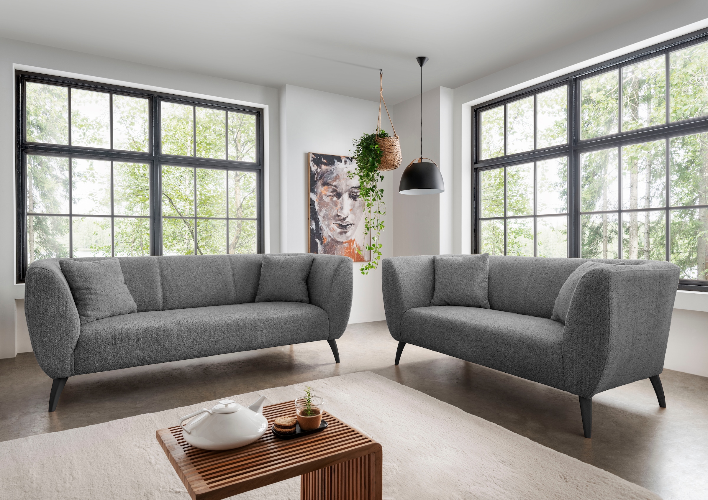 INOSIGN Polstergarnitur »Colori«, (Set, 2 tlg., 3-Sitzer und 2-Sitzer), auch als Loveseat erhältlich
