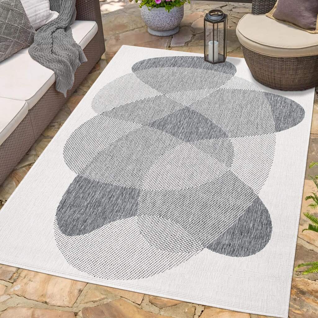Carpet City Outdoorteppich "DUO RUG 5835" rechteckig 5 mm Höhe Wendeteppich günstig online kaufen