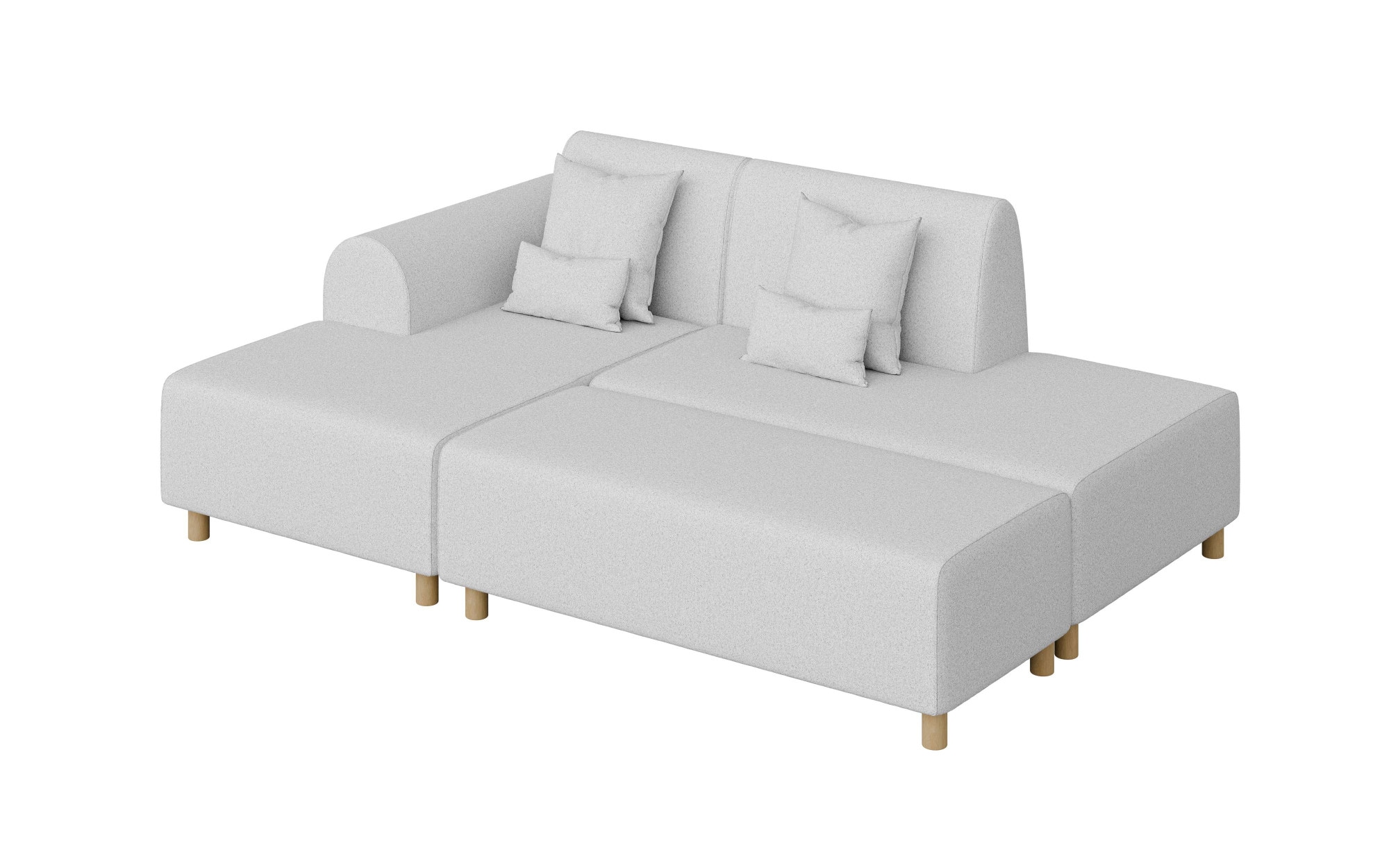 INOSIGN Ecksofa »Suyala«, L-Form mit Hocker