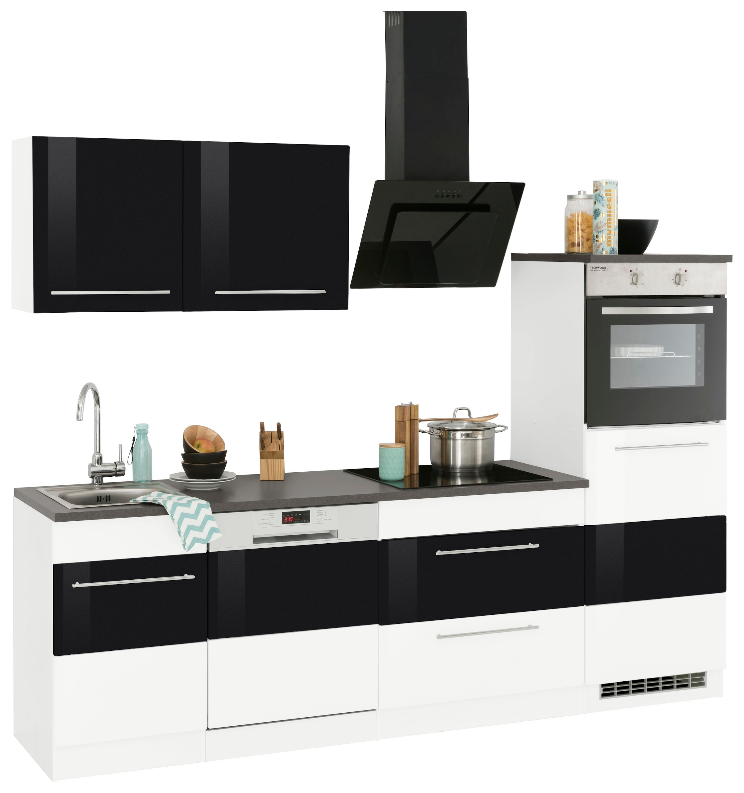 HELD MÖBEL Küchenzeile »Trient«, mit E-Geräten, Breite 250 cm