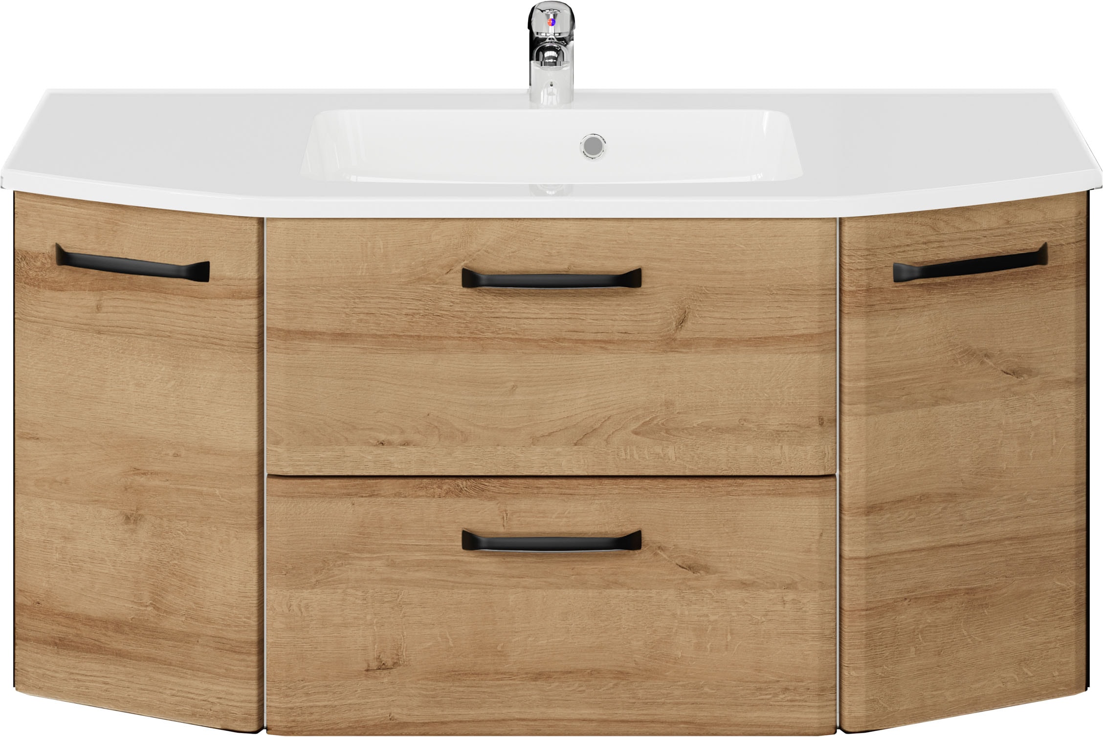 Saphir Waschtisch »Quicket 318, mit Mineralmarmorbecken, 112cm breit« 2 Stk. tlg.