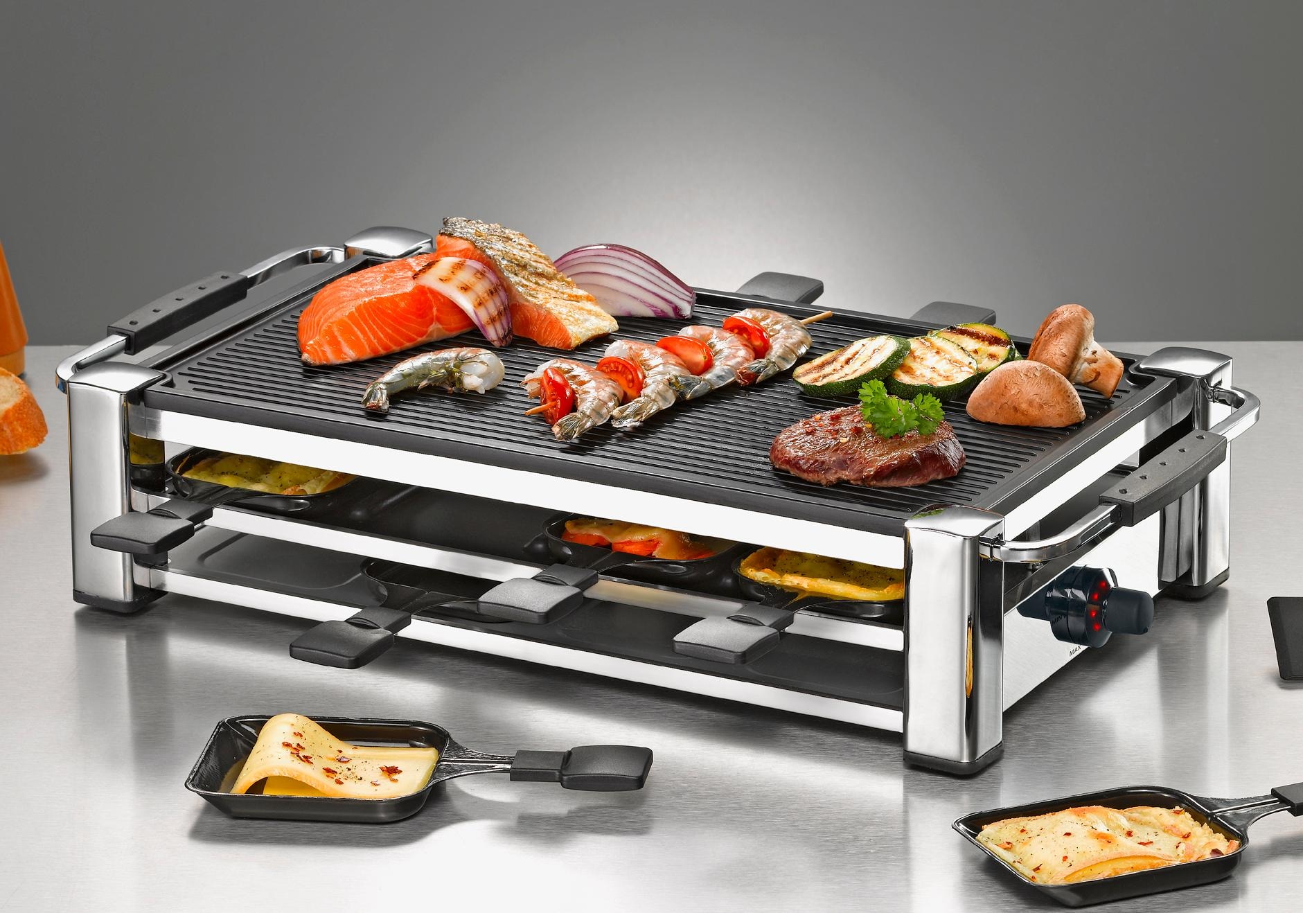 Rommelsbacher Raclette »Fashion RCC 1500«, 8 St. Raclettepfännchen, 1500 W günstig online kaufen