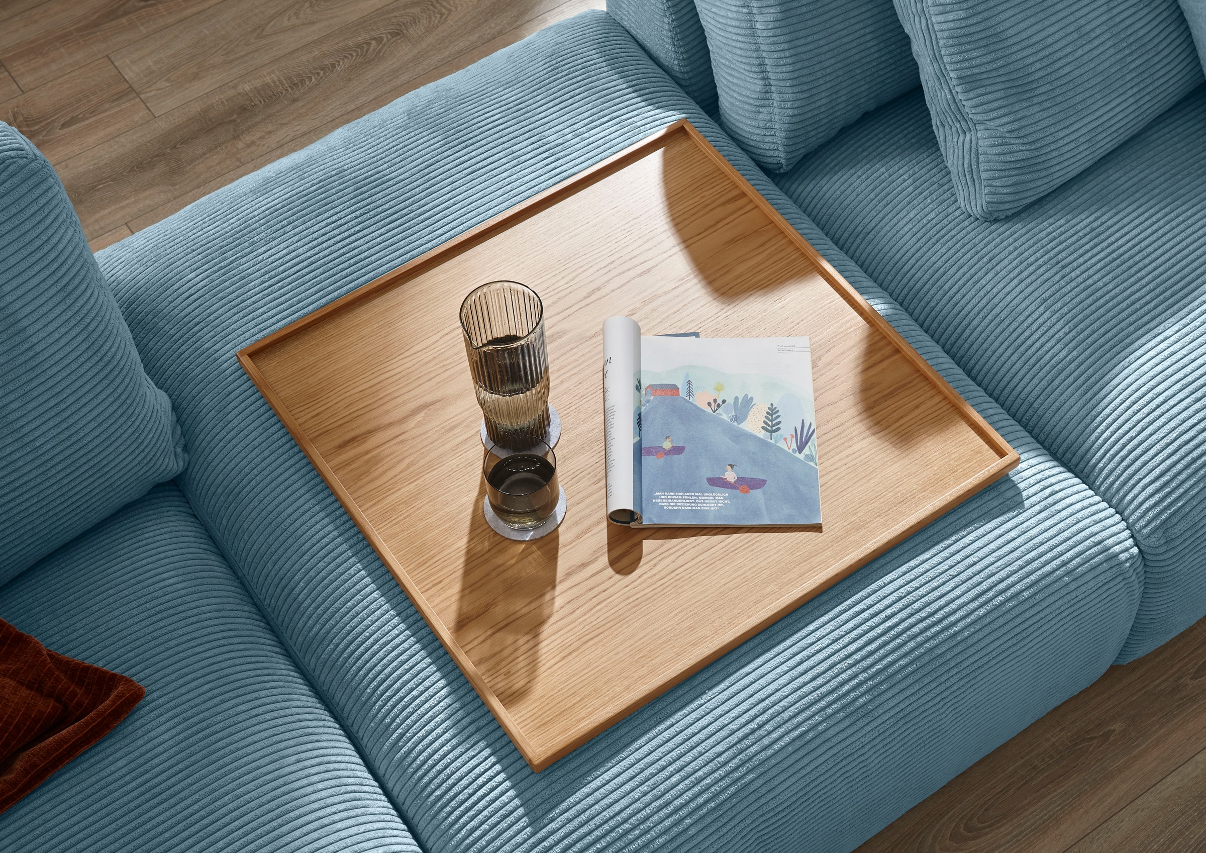 Musterring Wohnlandschaft »Lucia U-Form«, Cord-Bezug, inklusive Kopfstütze, Gesamtbreite 524 cm