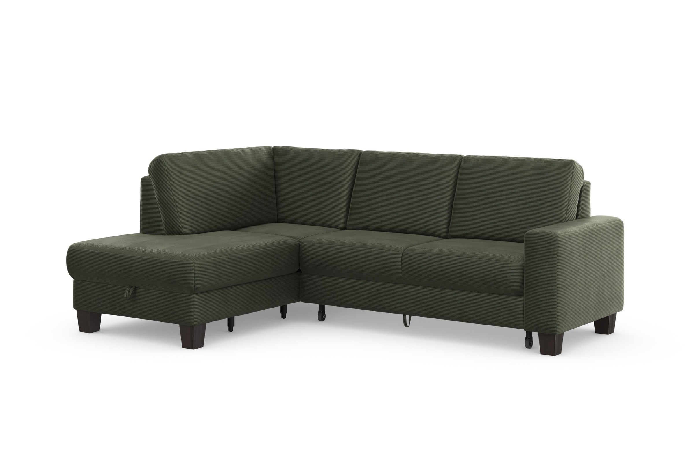 Home affaire Ecksofa »Summer L-Form«, mit Ottomane, mit oder ohne Bettfunktion und Bettkasten, Cord-Bezug