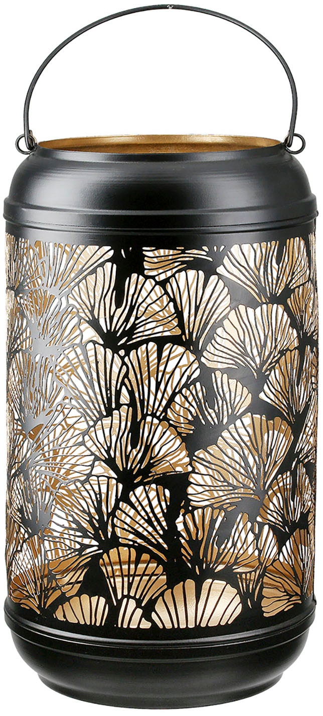 GILDE Windlicht »Windlicht Ginkgo, schwarz H.36 cm« günstig online kaufen