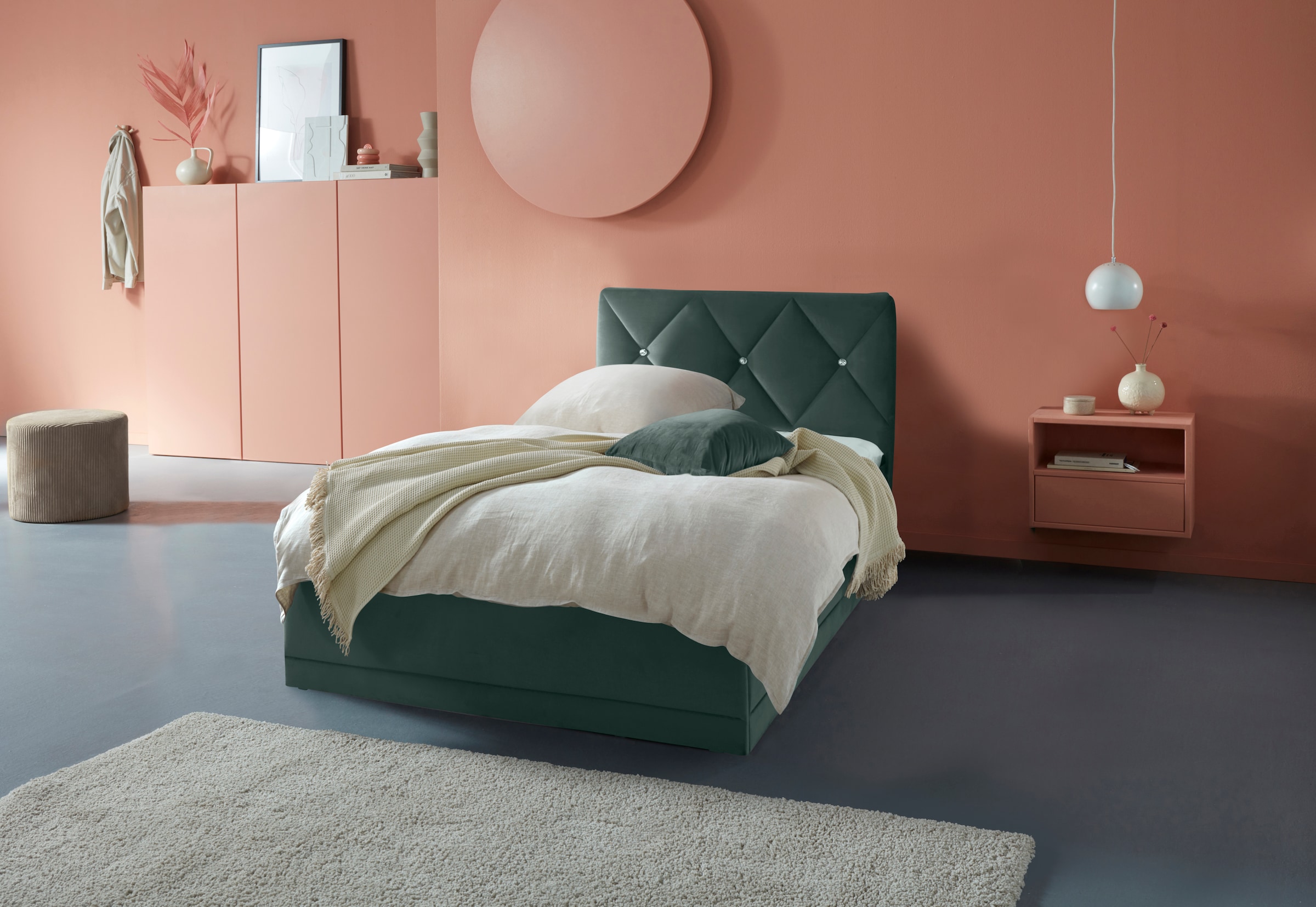 Westfalia Schlafkomfort Polsterbett "Adamas" auch mit Bettkasten, Knopfheft günstig online kaufen