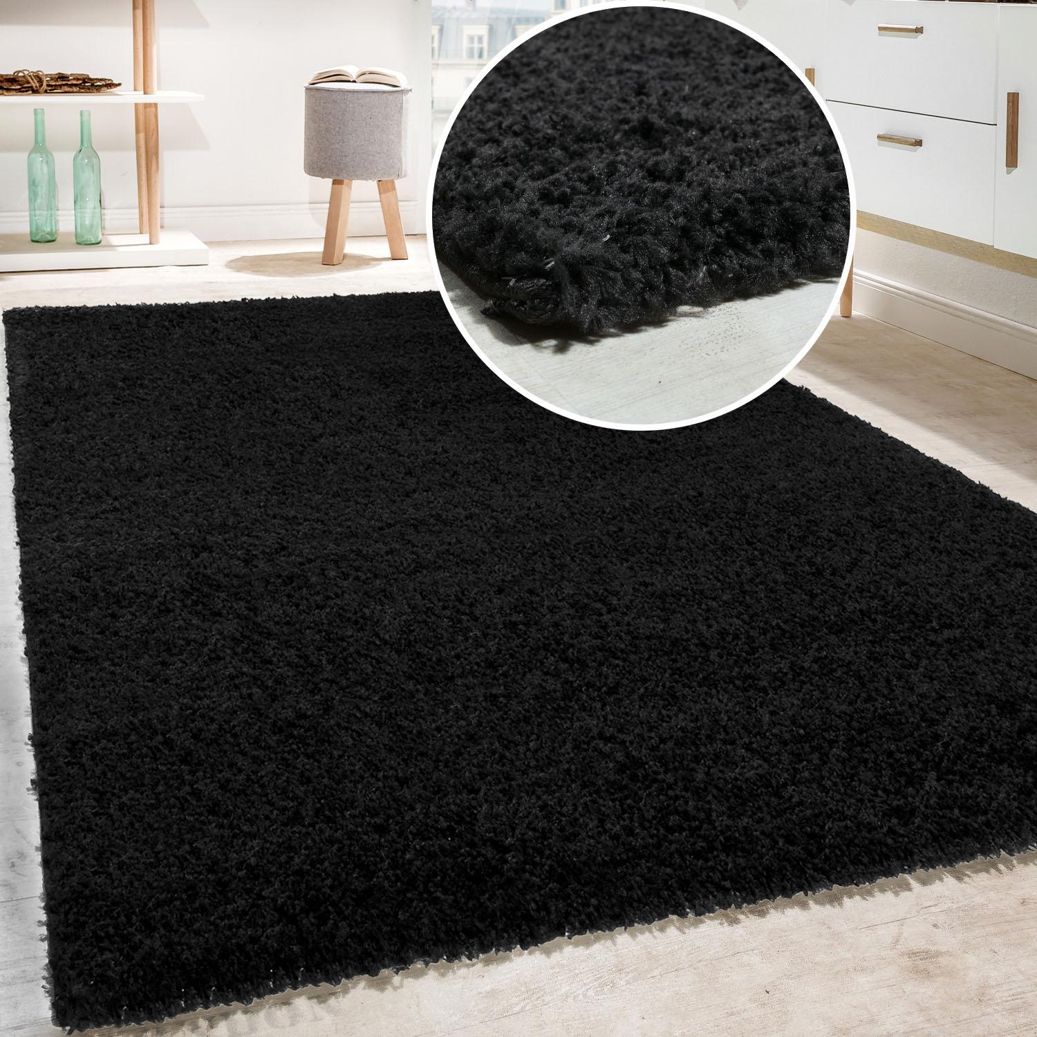 Paco Home Hochflor-Teppich »Sky 250«, rechteckig, 34 mm Höhe, gewebt, Uni-F günstig online kaufen