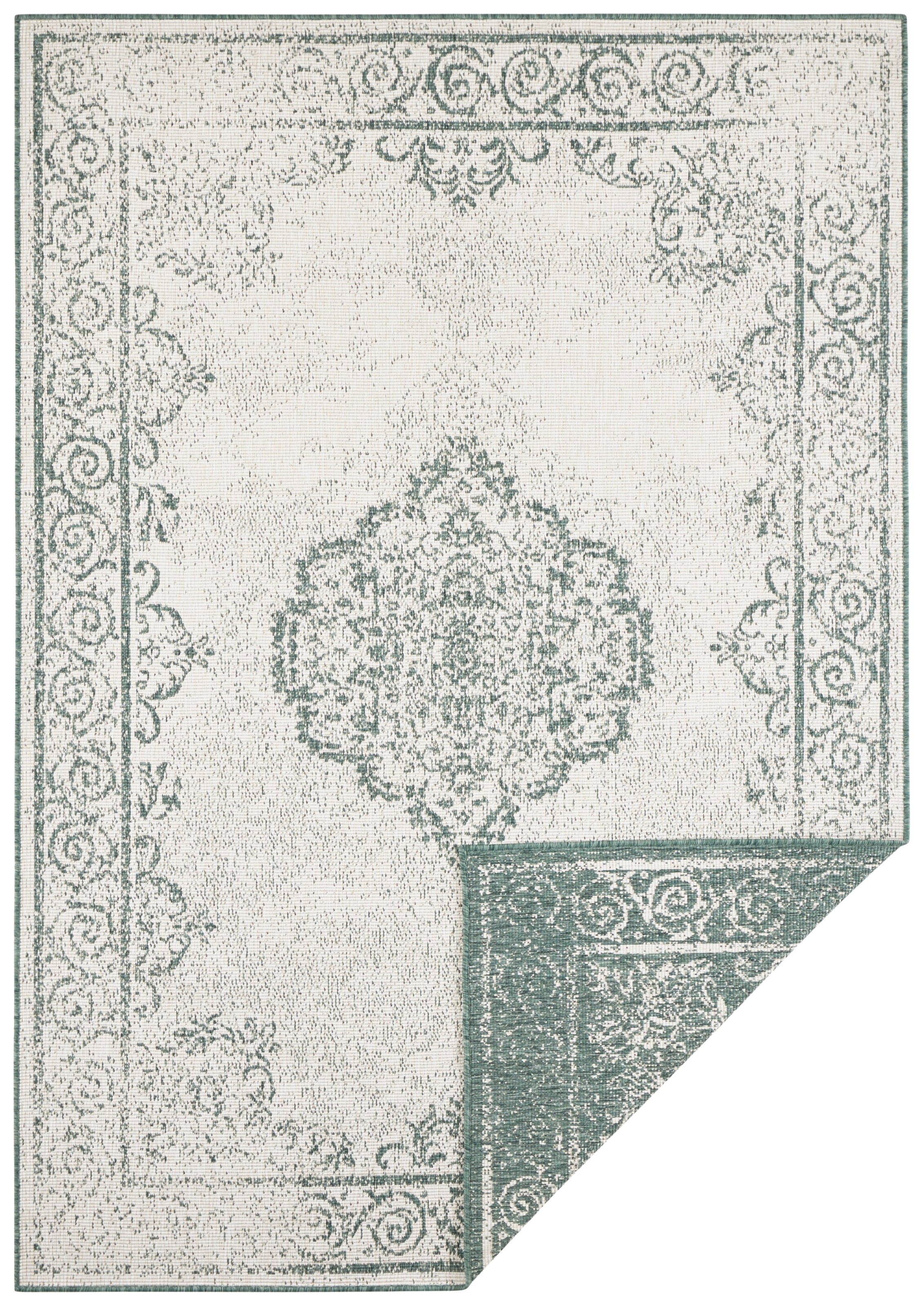 NORTHRUGS Teppich »CEBU Wendeteppich«, rechteckig, 5 mm Höhe, In-& Outdoor, Wetterfest, Balkon, Wohnzimmer, Wasserfest, Orientalisch