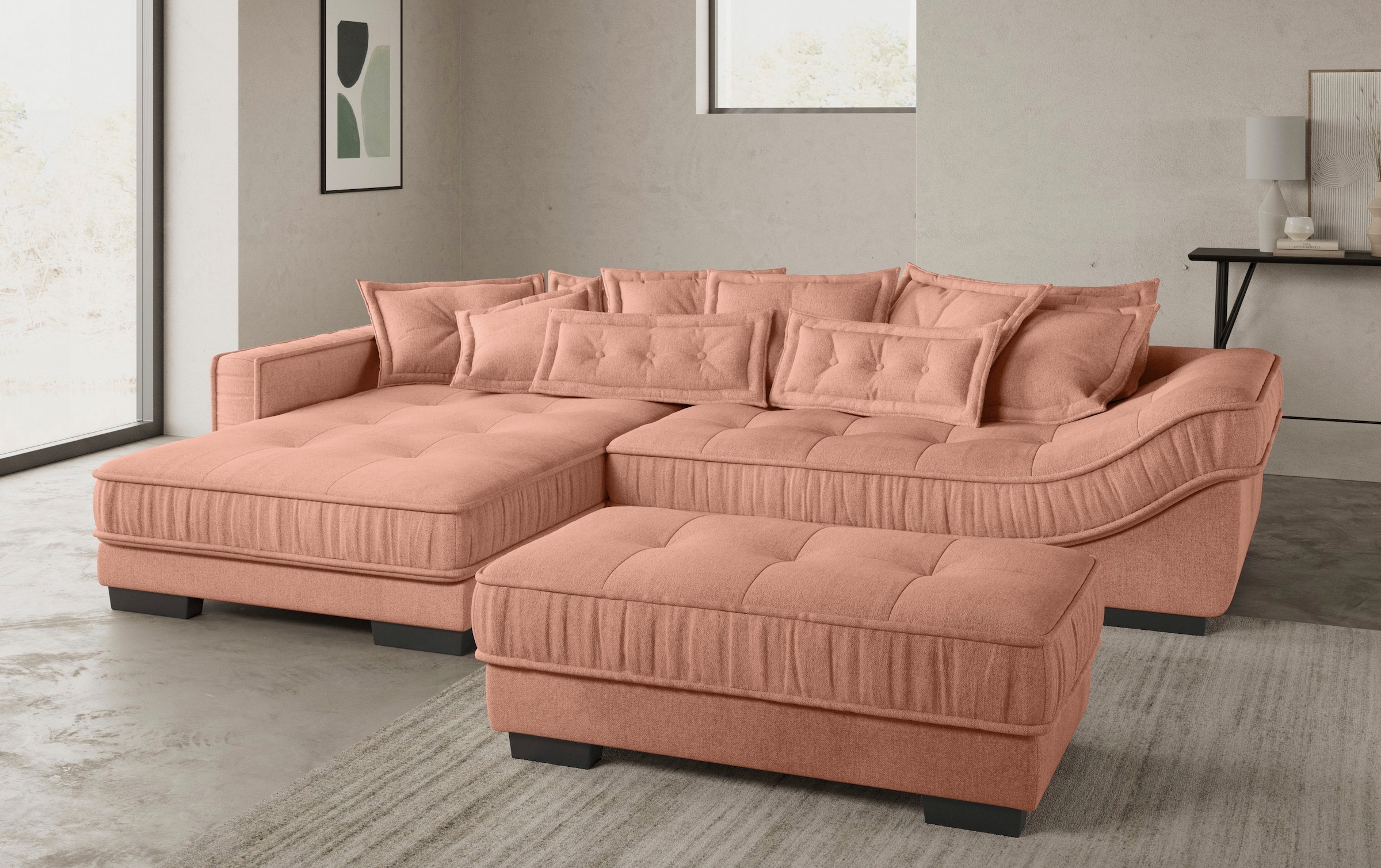 Mr. Couch Ecksofa »Diwan II, L-Form«, Wahlweise mit Kaltschaumpolsterung bis 140 kg belastbar