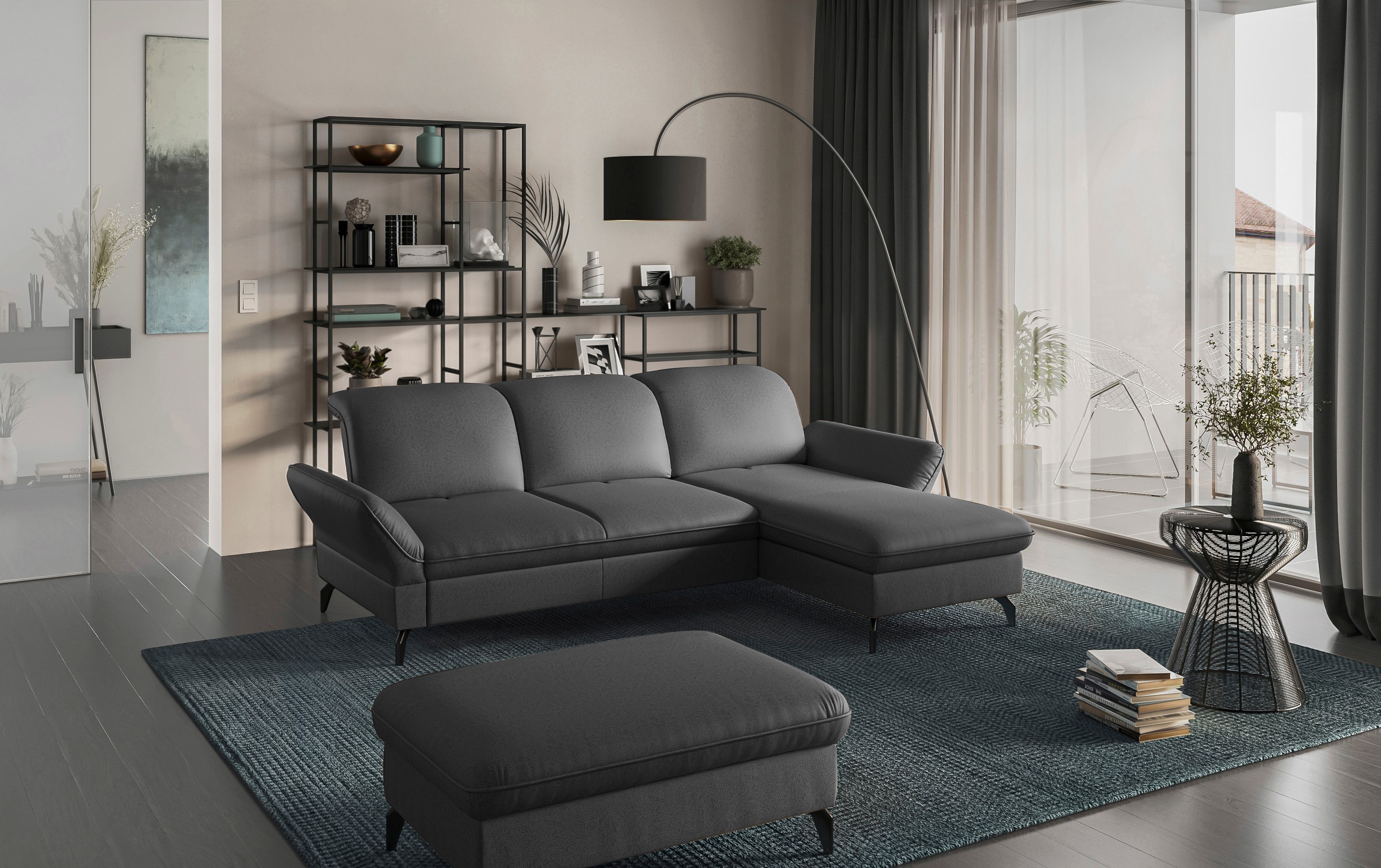 sit&more Ecksofa »Leandro L-Form«, Wahlweise mit Bett-, Kopfteil - und Arml günstig online kaufen