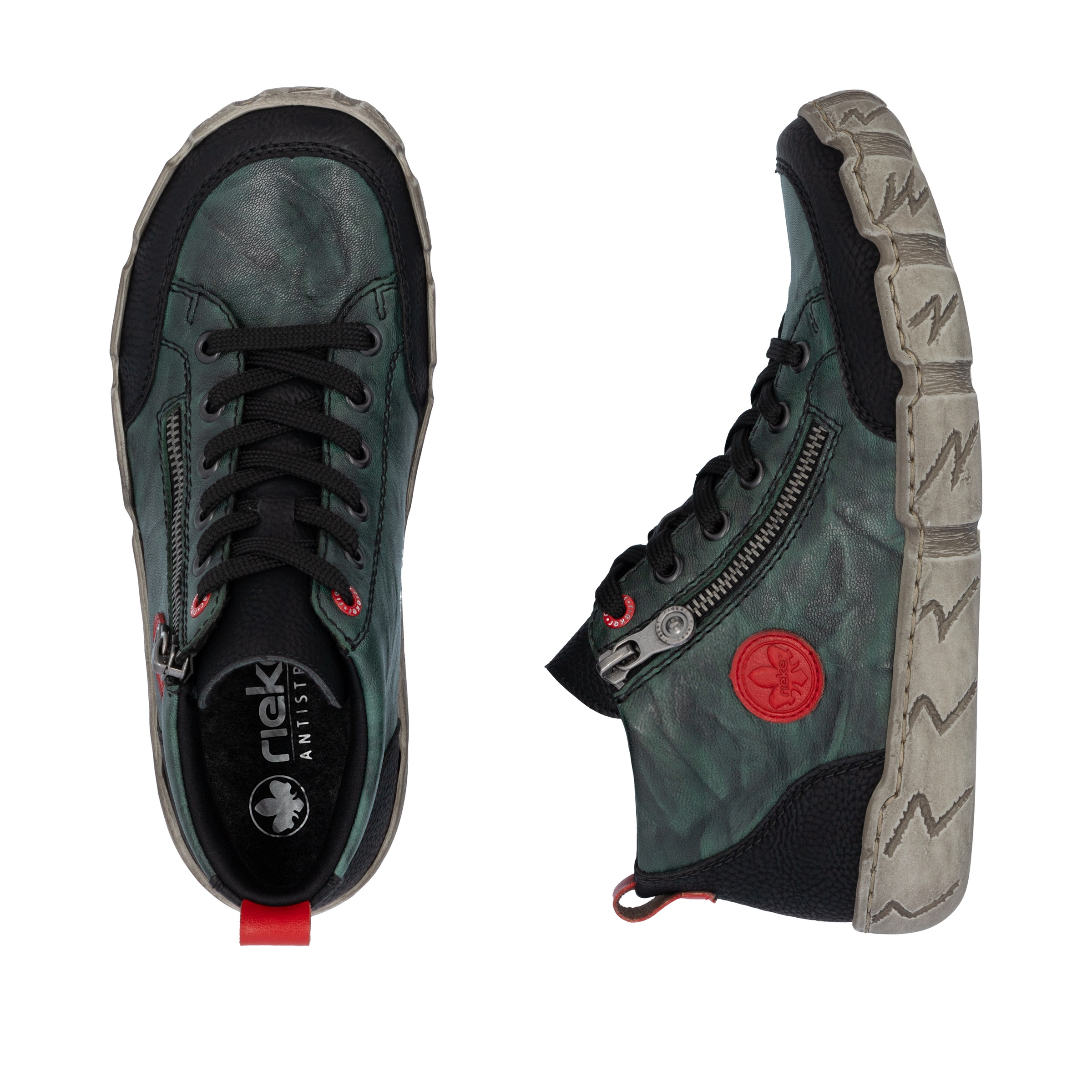 Rieker Schnürboots, Sneakerboots, Schnürboots, Stiefelette mit weicher Innensohle