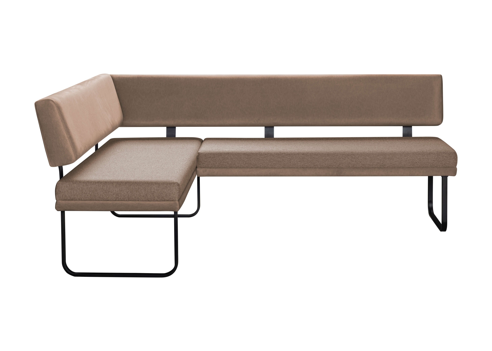 OTTO home Eckbankgruppe »Gabi Essecke, Sitzgruppe, Eckbankgruppe, Küchenbankgruppe« Set, 4tlg, 4 tlg. tlg. Gestell aus matt-schwarzem Flachmetall, stabil, 2-Stoff-Design