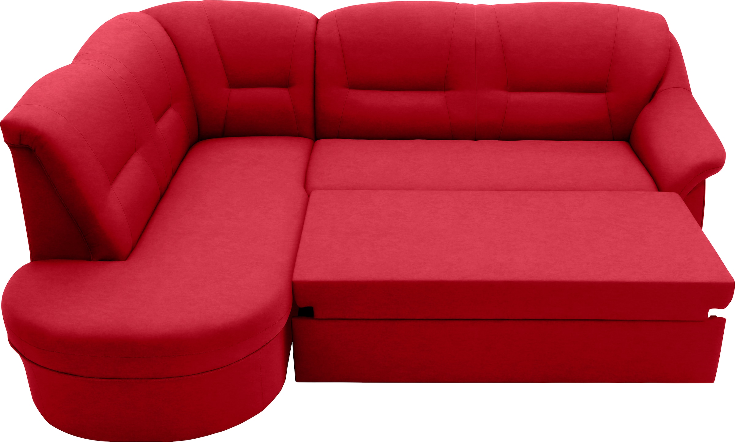 DOMO collection Ecksofa »Faenza für kleine Räume, Stellmaße 232,176cm, komfortabel, L-Form«, mit Ottomane, zeitlos, elegante Armlehnen, wahlweise mit Bettfunktion