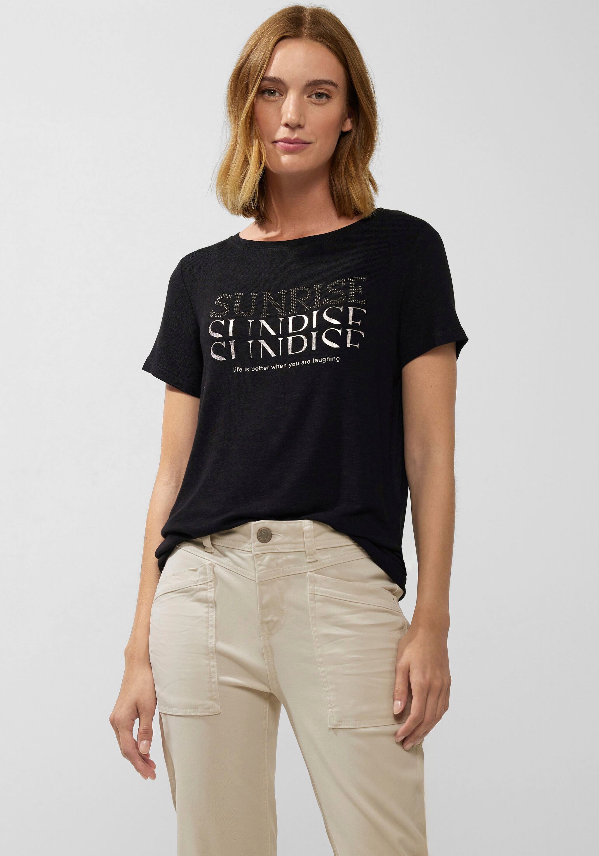 STREET ONE T-Shirt, mit Strasssteinen online kaufen
