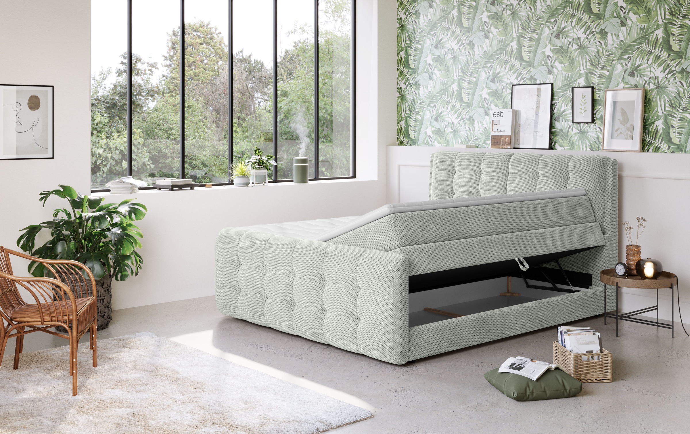 COTTA Boxspringbett »Fort mit Bettkasten, inkl. Topper«, erhältlich in verschiedenen Breiten (160cm, 180cm & 200cm)