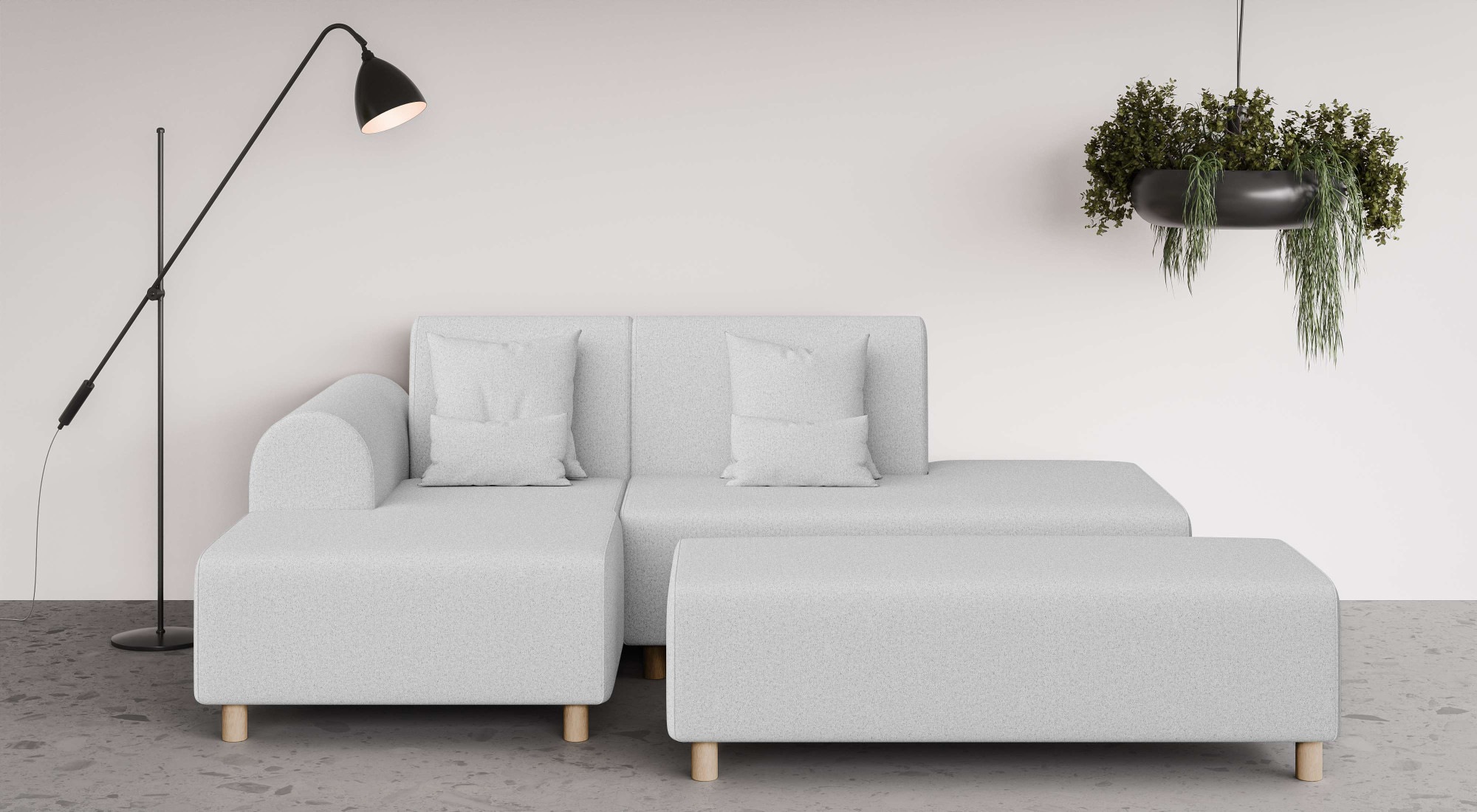 OTTO home Ecksofa »Suyala« L-Form mit Hocker günstig online kaufen
